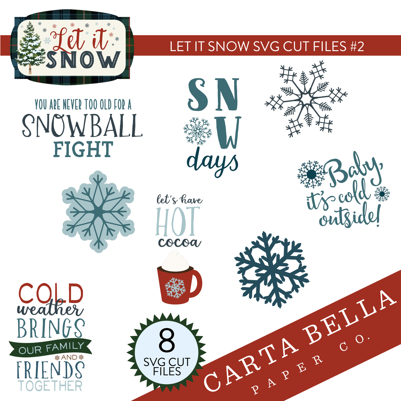 Let It Snow SVG Cut Files #2