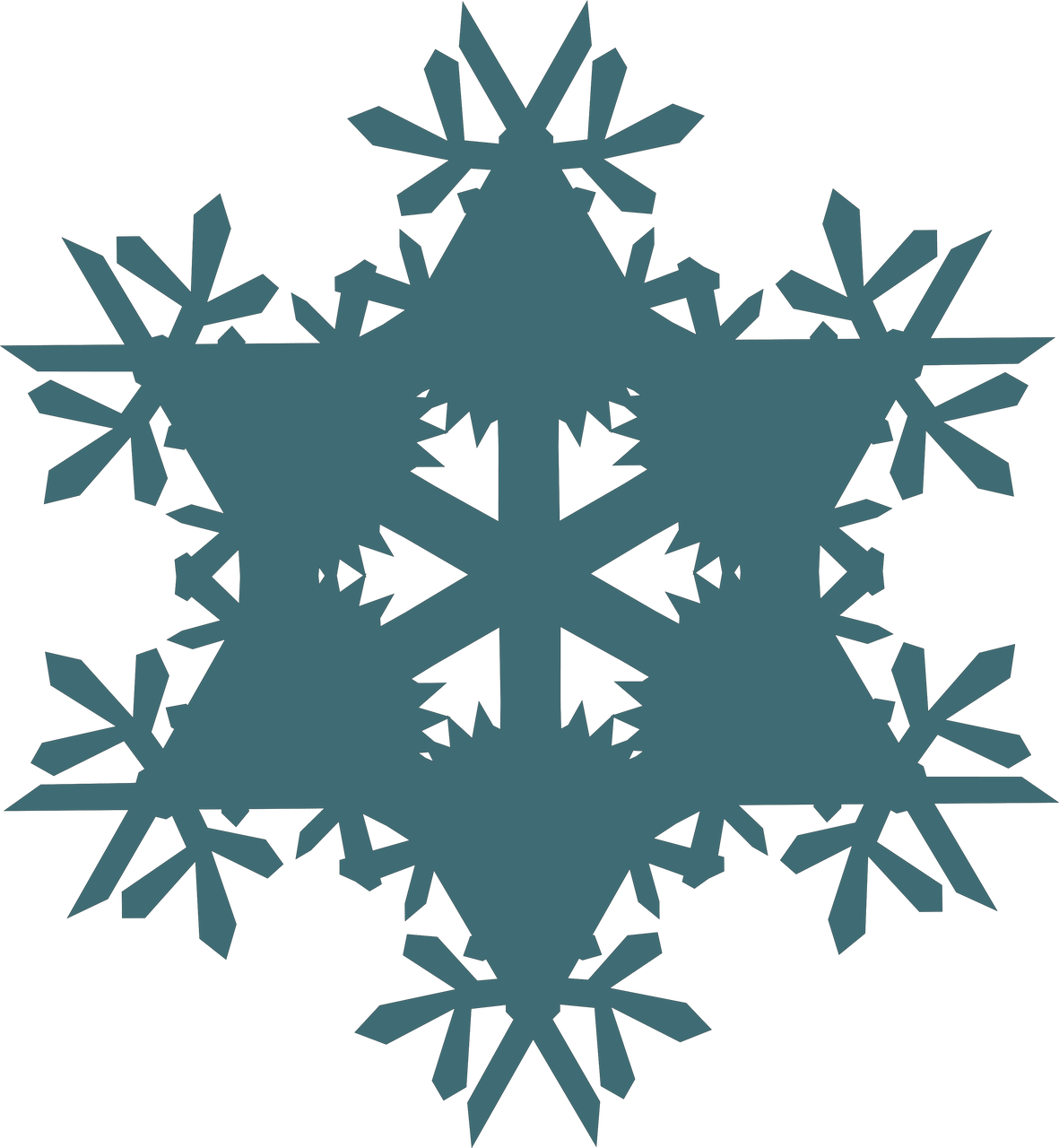 Let It Snow Snowflake #5 SVG Cut File