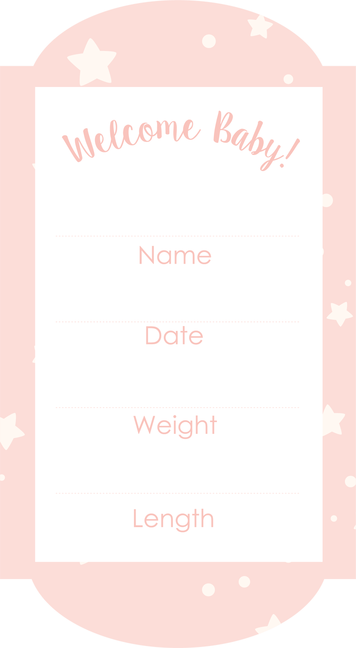 Baby Measurements Print & Cut File