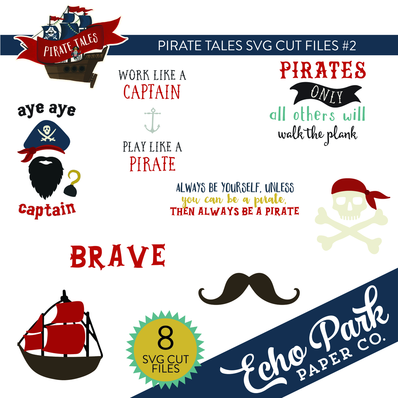 Pirate Tales SVG Cut Files #2