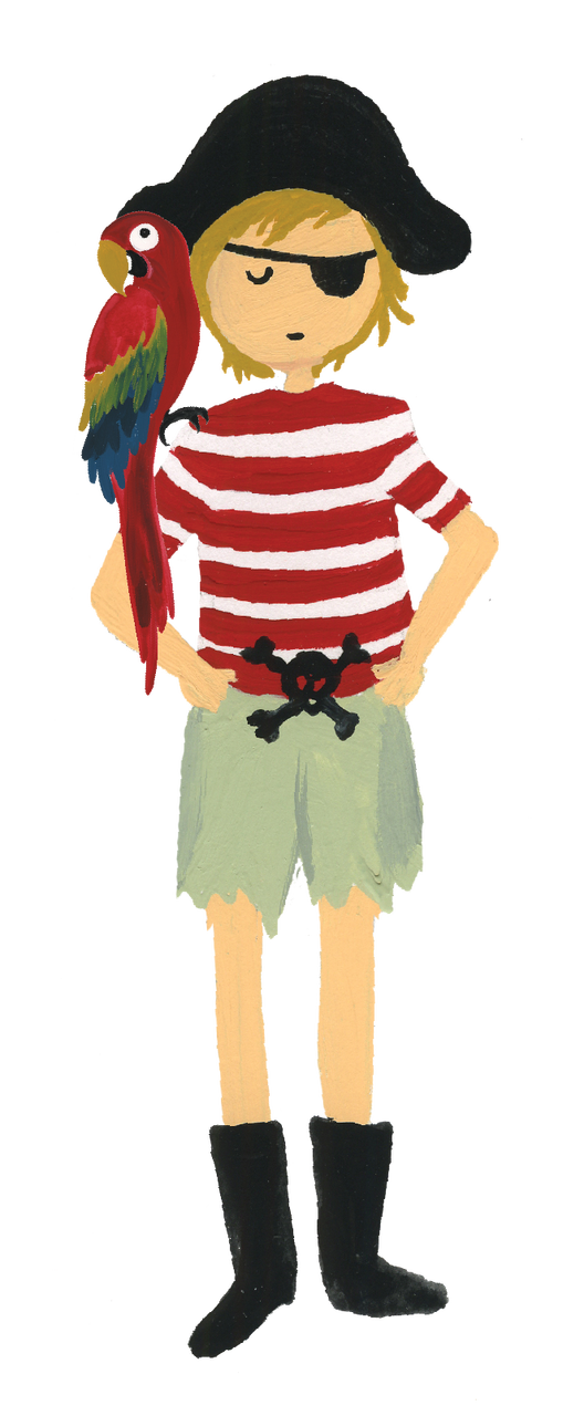 Pirate with Parrot Print & Cut File