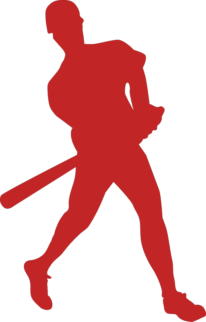 Baseball Player SVG, Baseball Player Silhouette, Cutting Svg