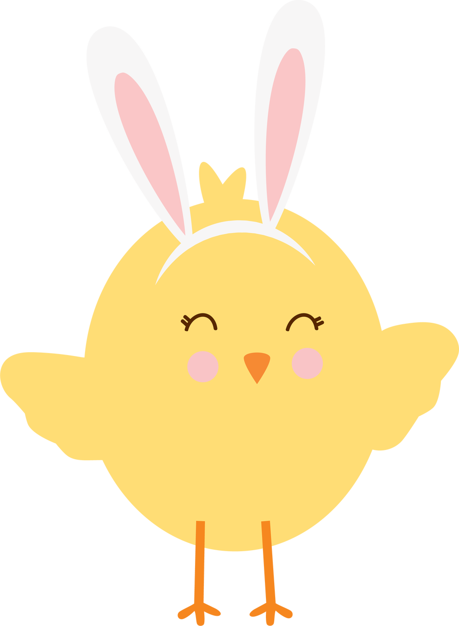 Chick with Bunny Ears SVG Cut File