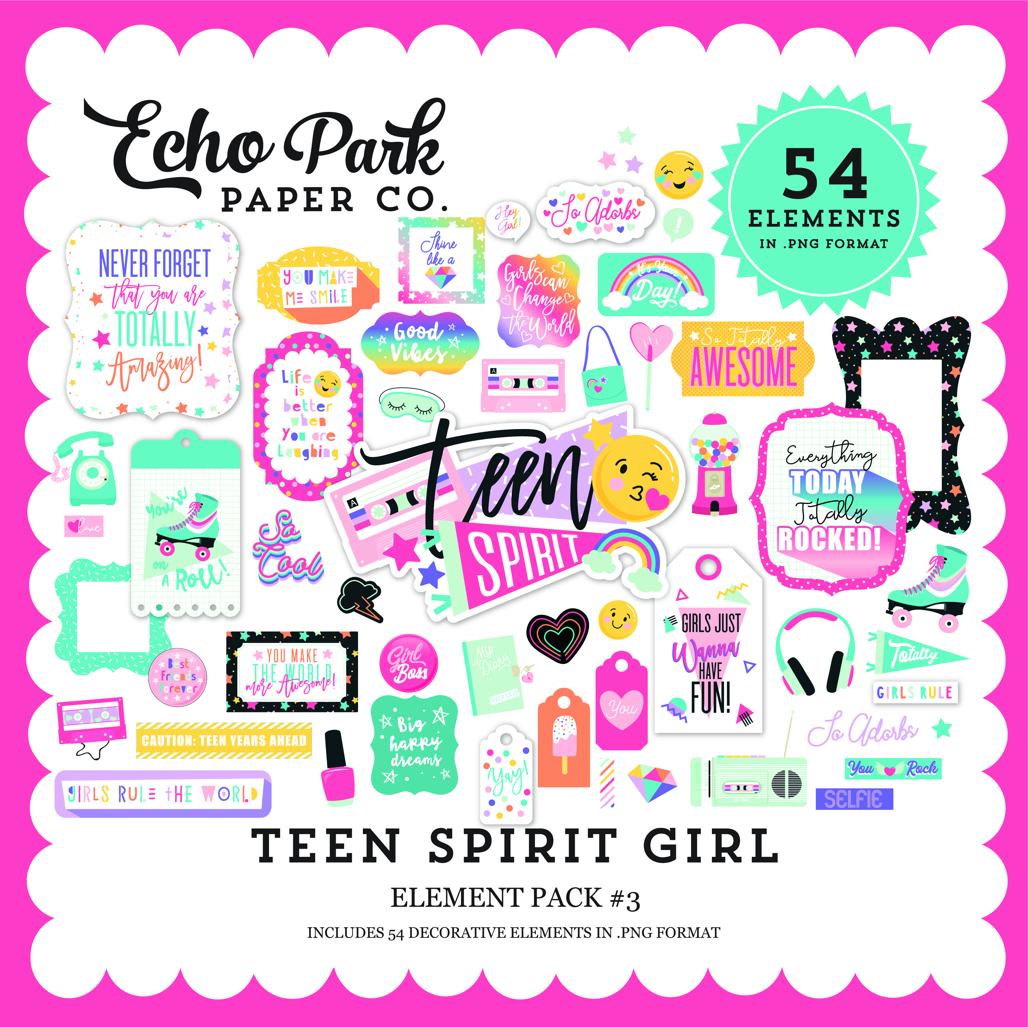 Echo Park Teen Spirit Boy Frames & Tags Embellishments – Cheap