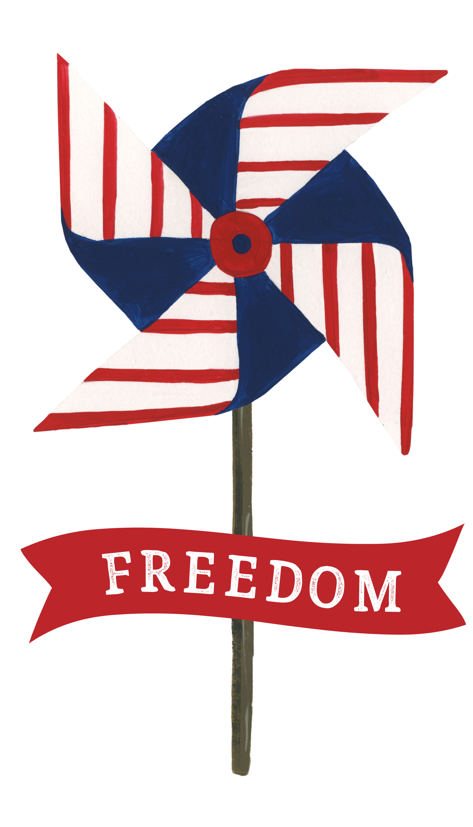 Freedom Pinwheel Print & Cut File