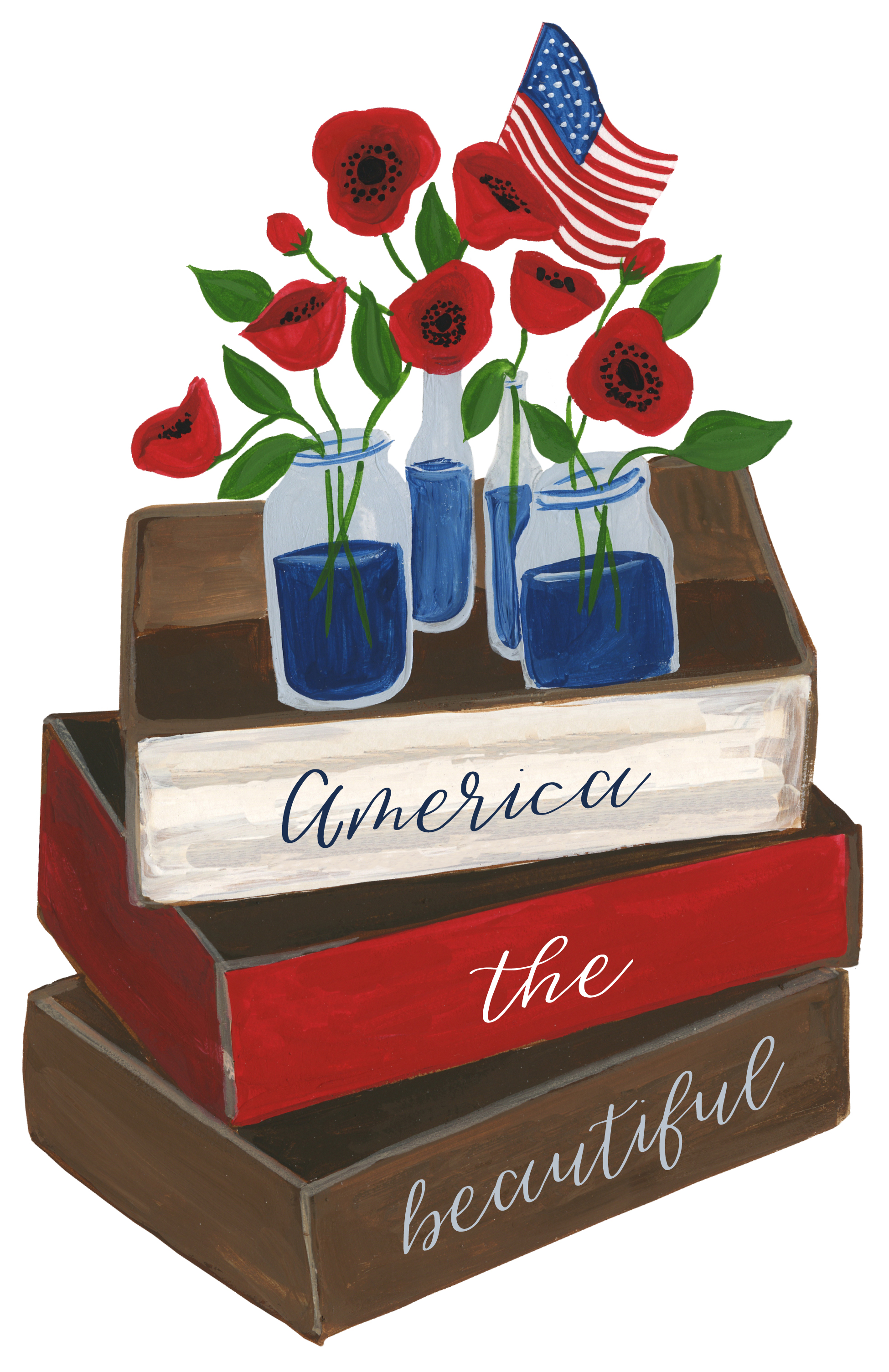 America The Beautiful Trays Print & Cut File