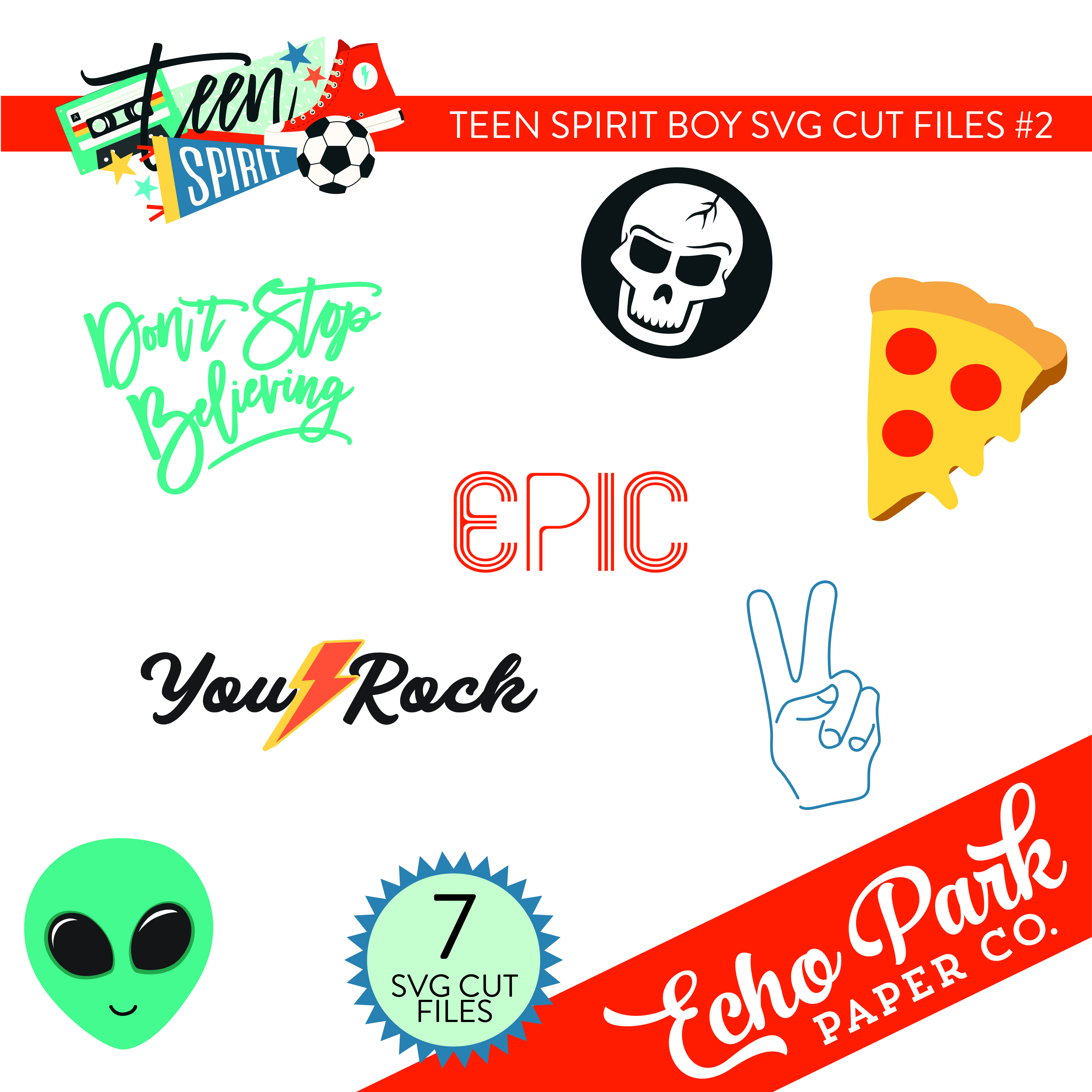 Teen Spirit Boy SVG Cut Files #2