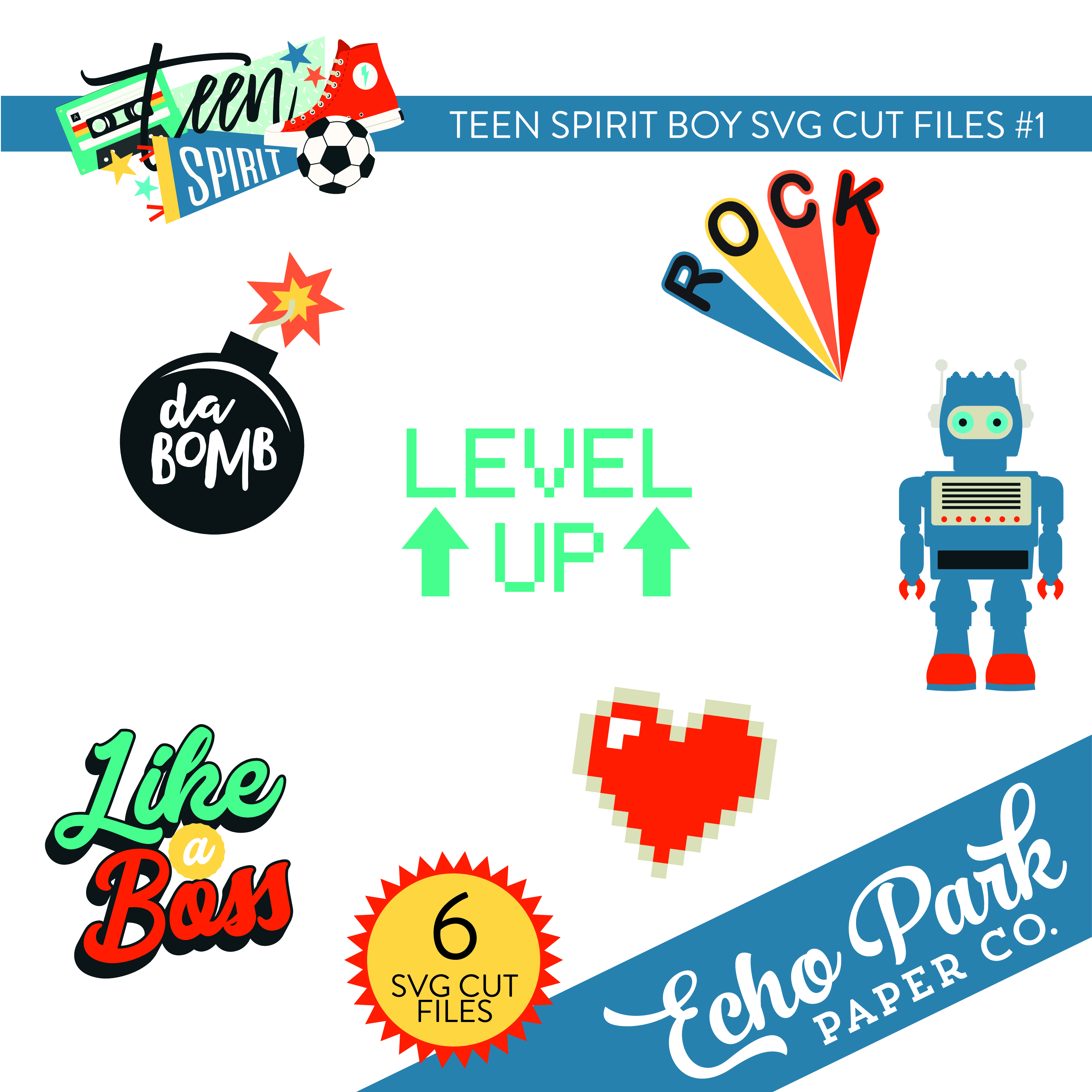 Teen Spirit Boy SVG Cut Files #1