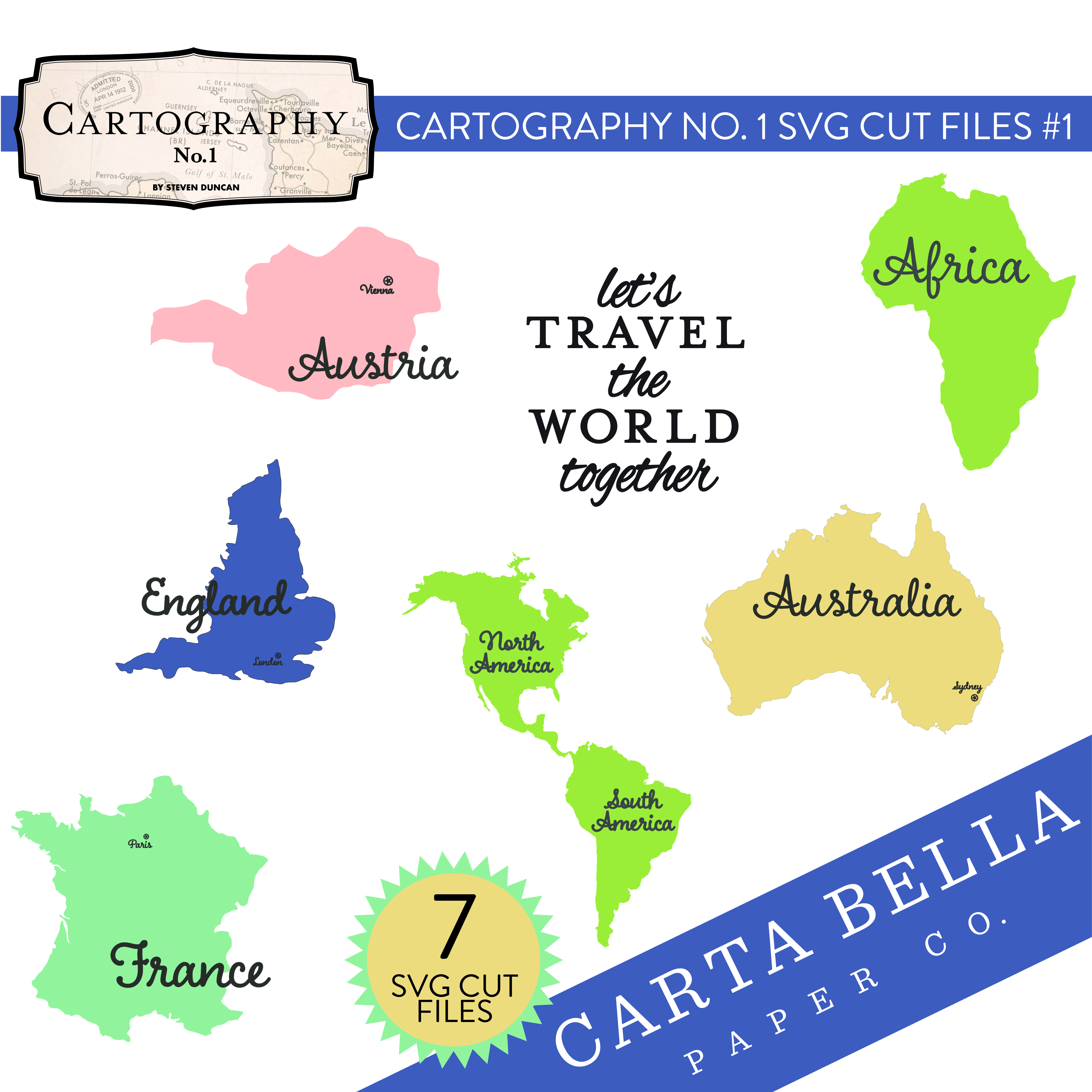 Cartography No. 1 SVG Cut Files #1