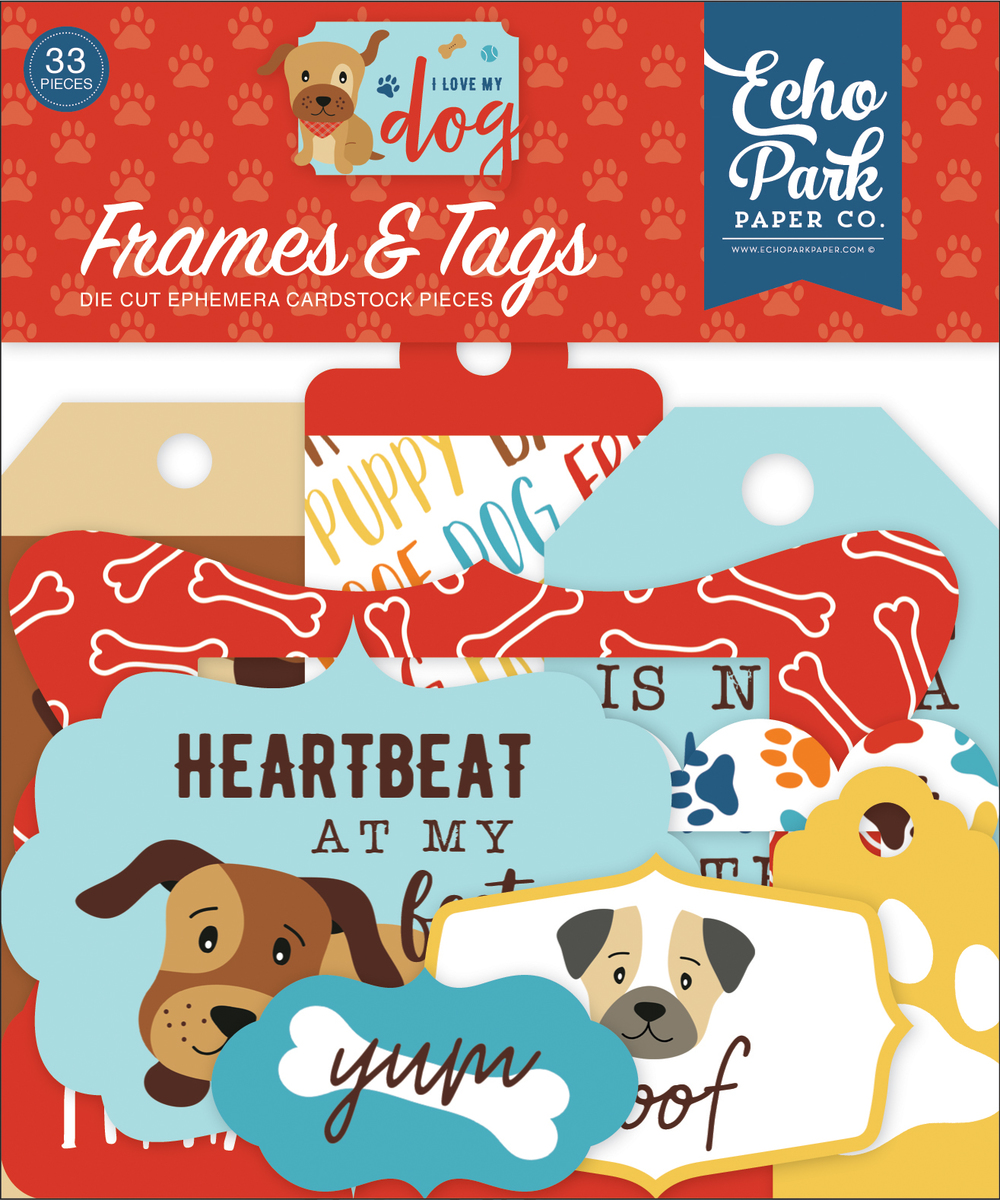 I Love My Dog Frames & Tags Ephemera