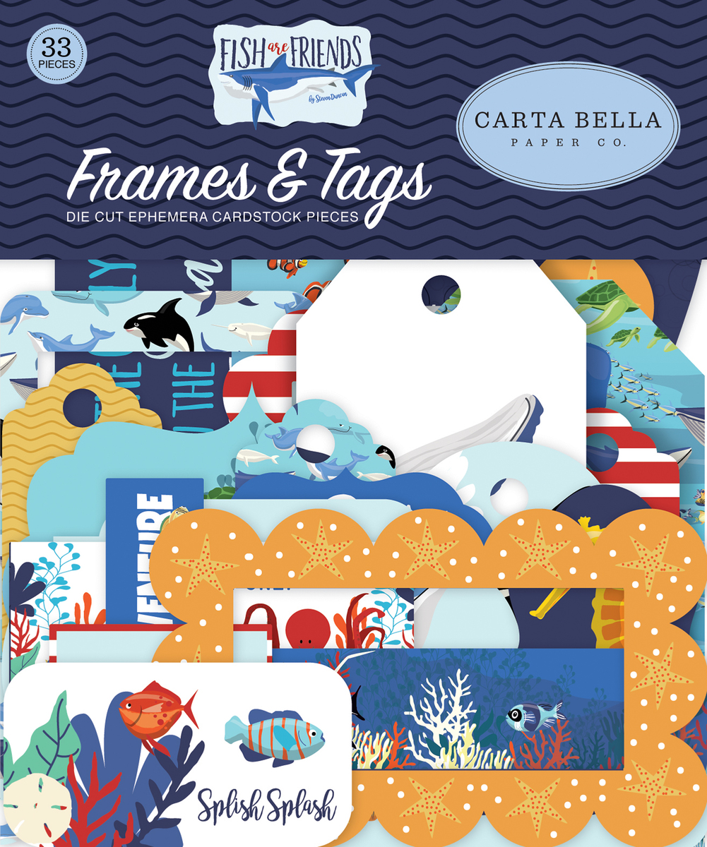 Fish Are Friends Frames & Tags Ephemera