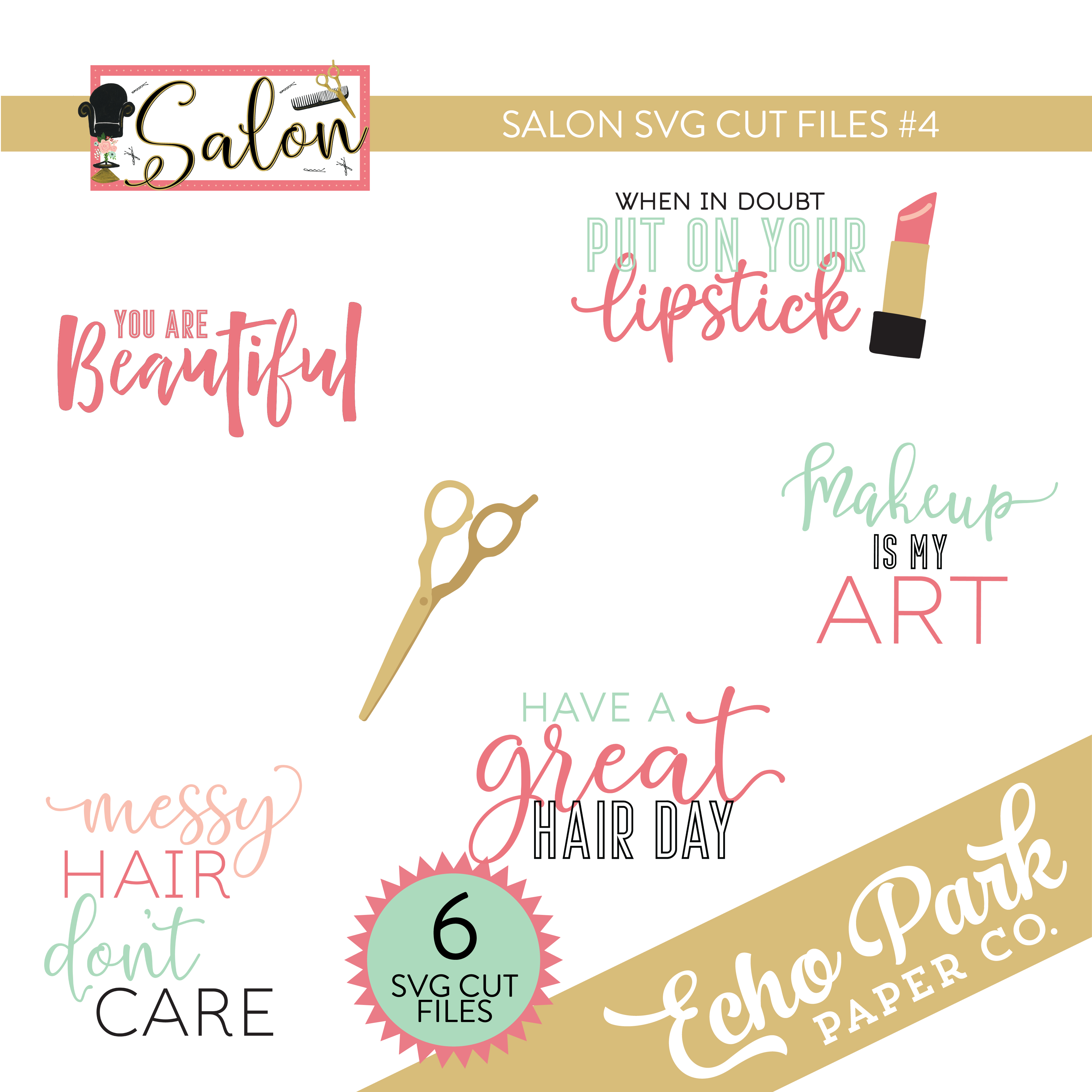 Salon SVG Cut Files #4