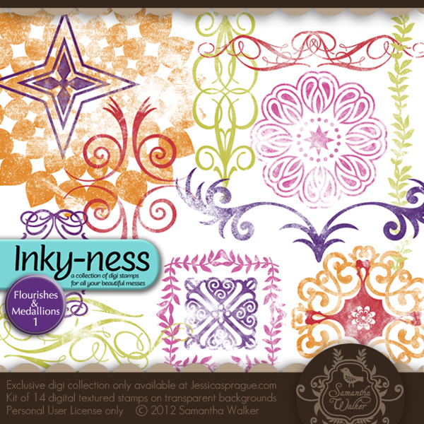 Inky-ness Flourishes & medallions 1