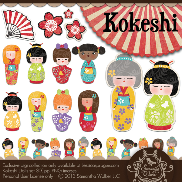 kokeshi doll set