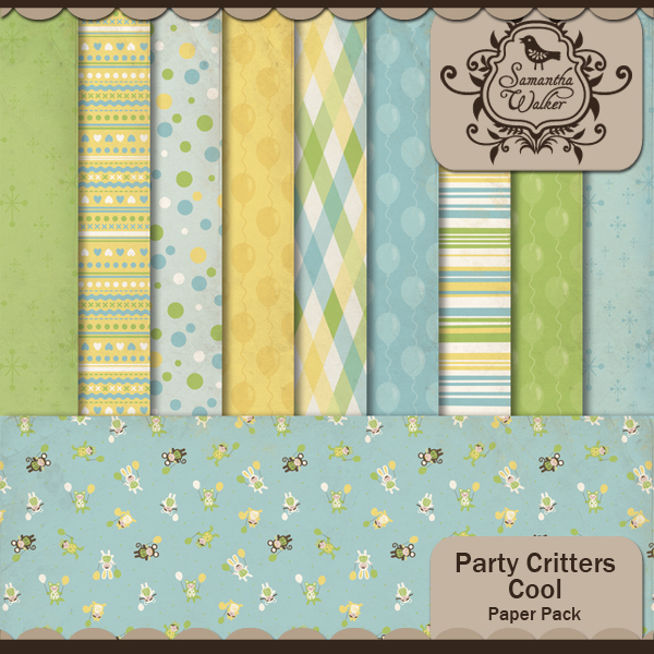 Party Critters Cool Paper Pack