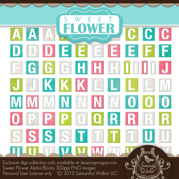 Sweet Flower Alpha Blocks