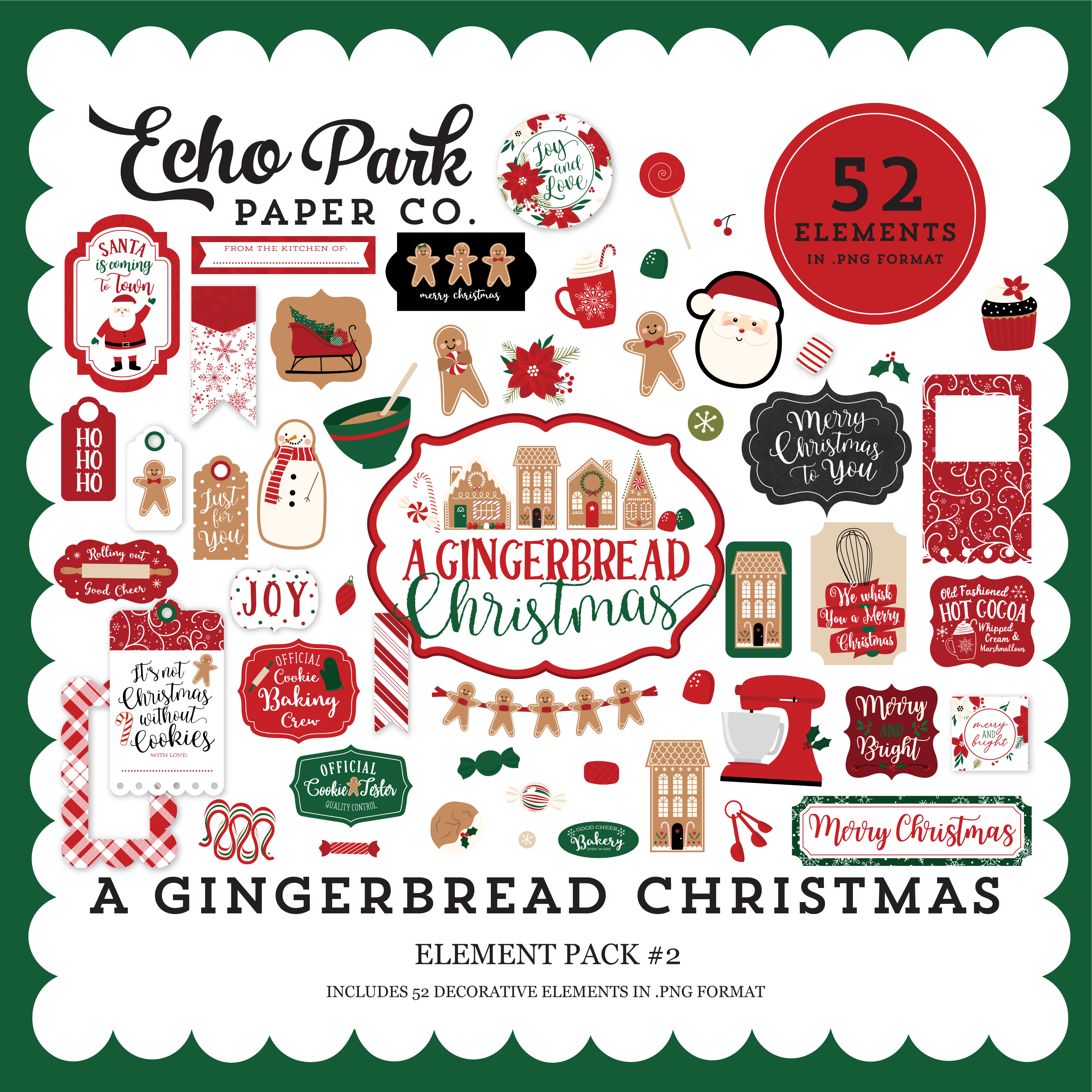 A Gingerbread Christmas Element Pack #2