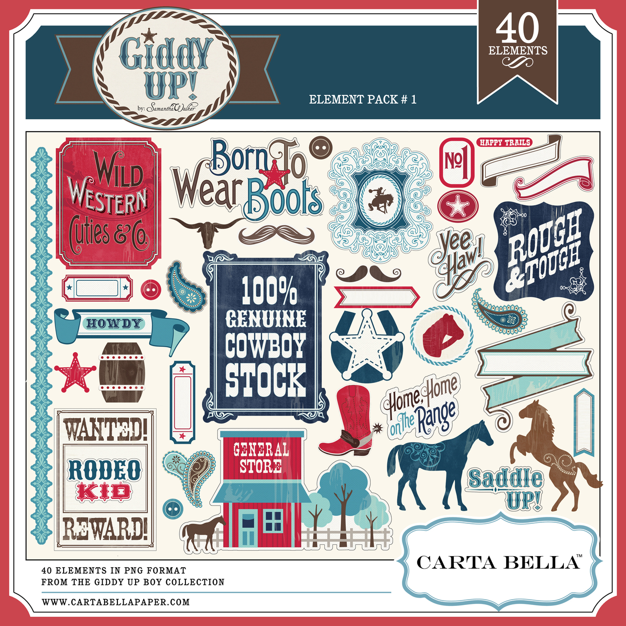 GIDDY UP {BOY} Element Pack