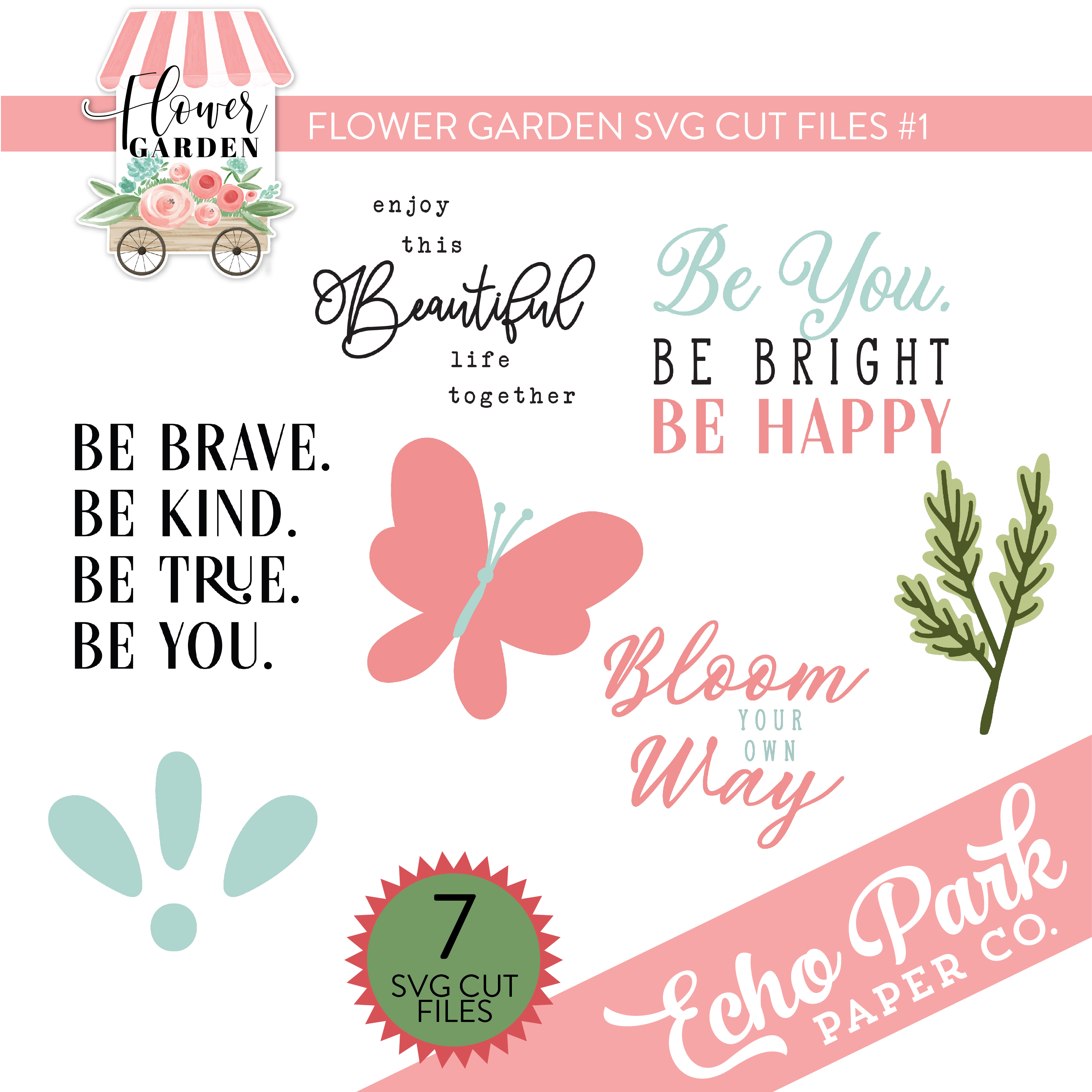 Flower Garden Group SVG Cut Files #1