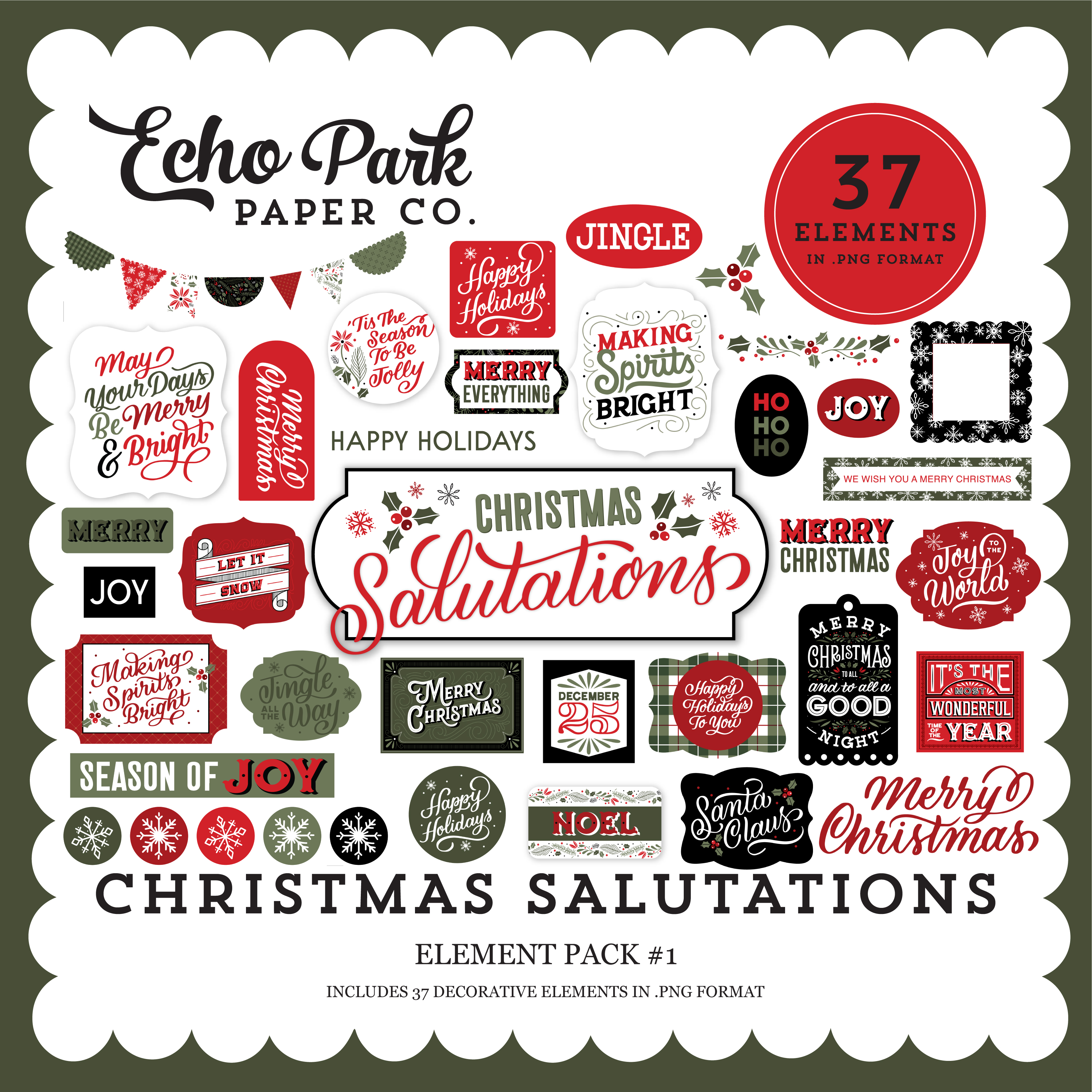 Salutations Christmas Element Pack #1