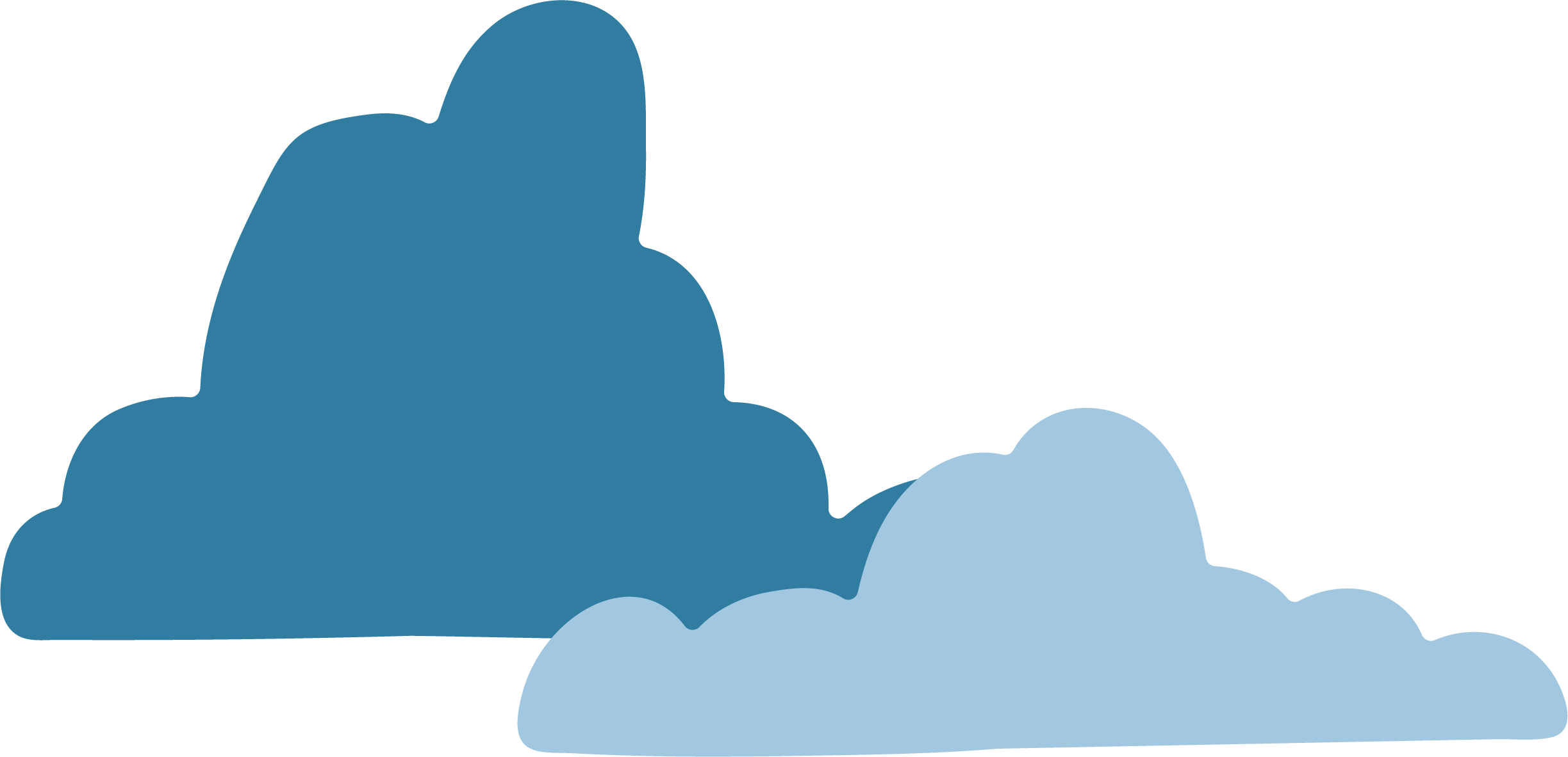 Blue Clouds SVG Cut File