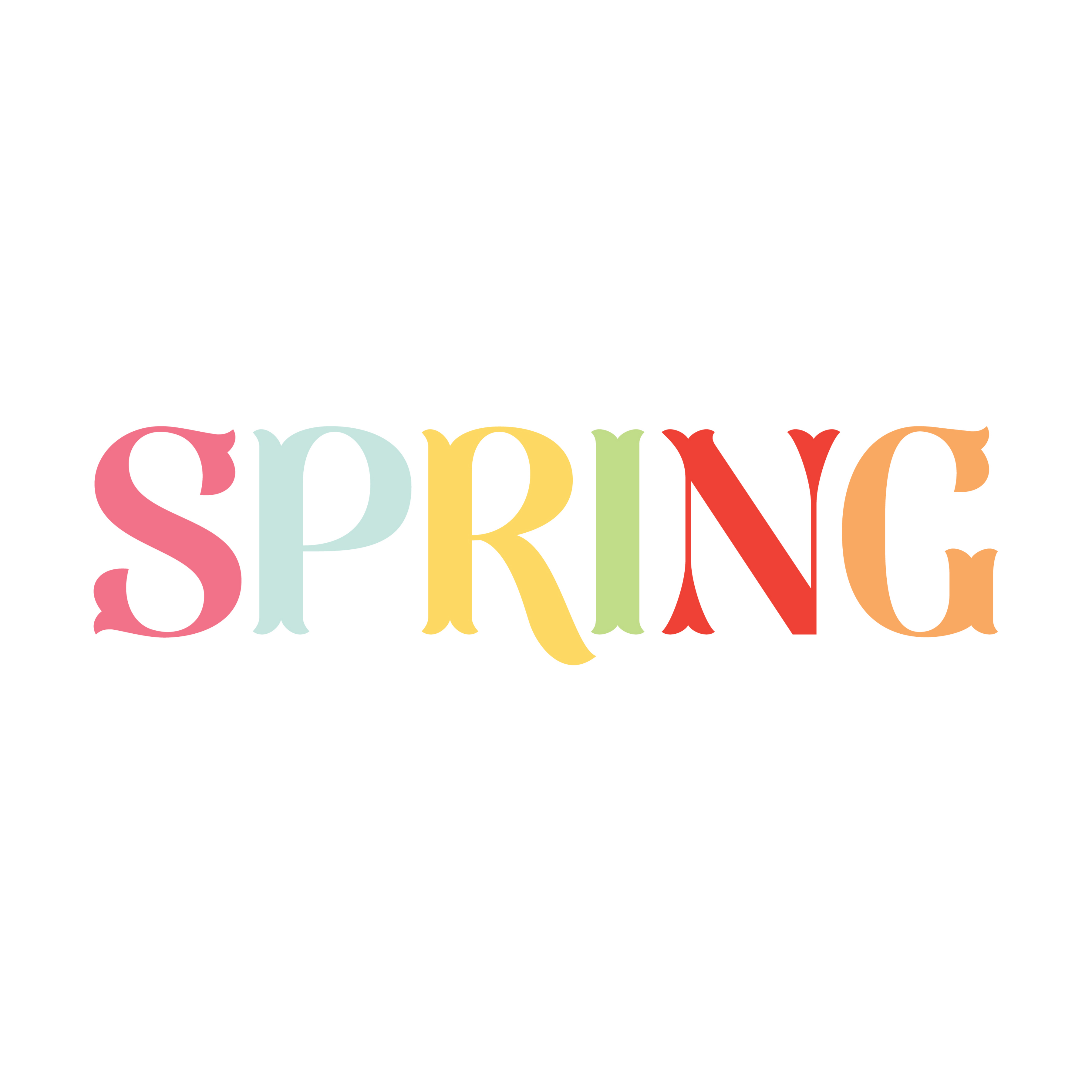 Colored Spring SVG Cut File
