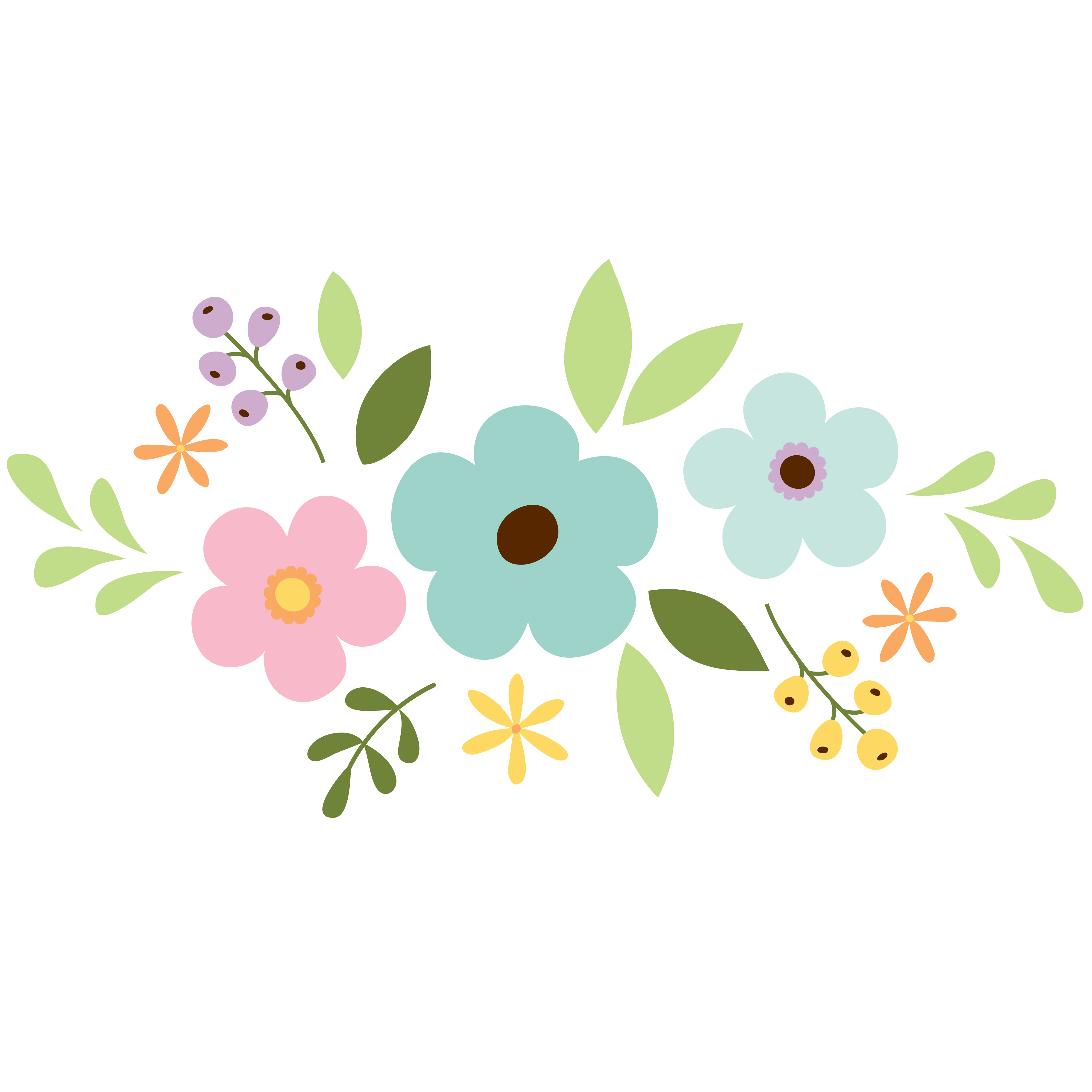 Flower Patch #2 SVG Cut File - Snap Click Supply Co.