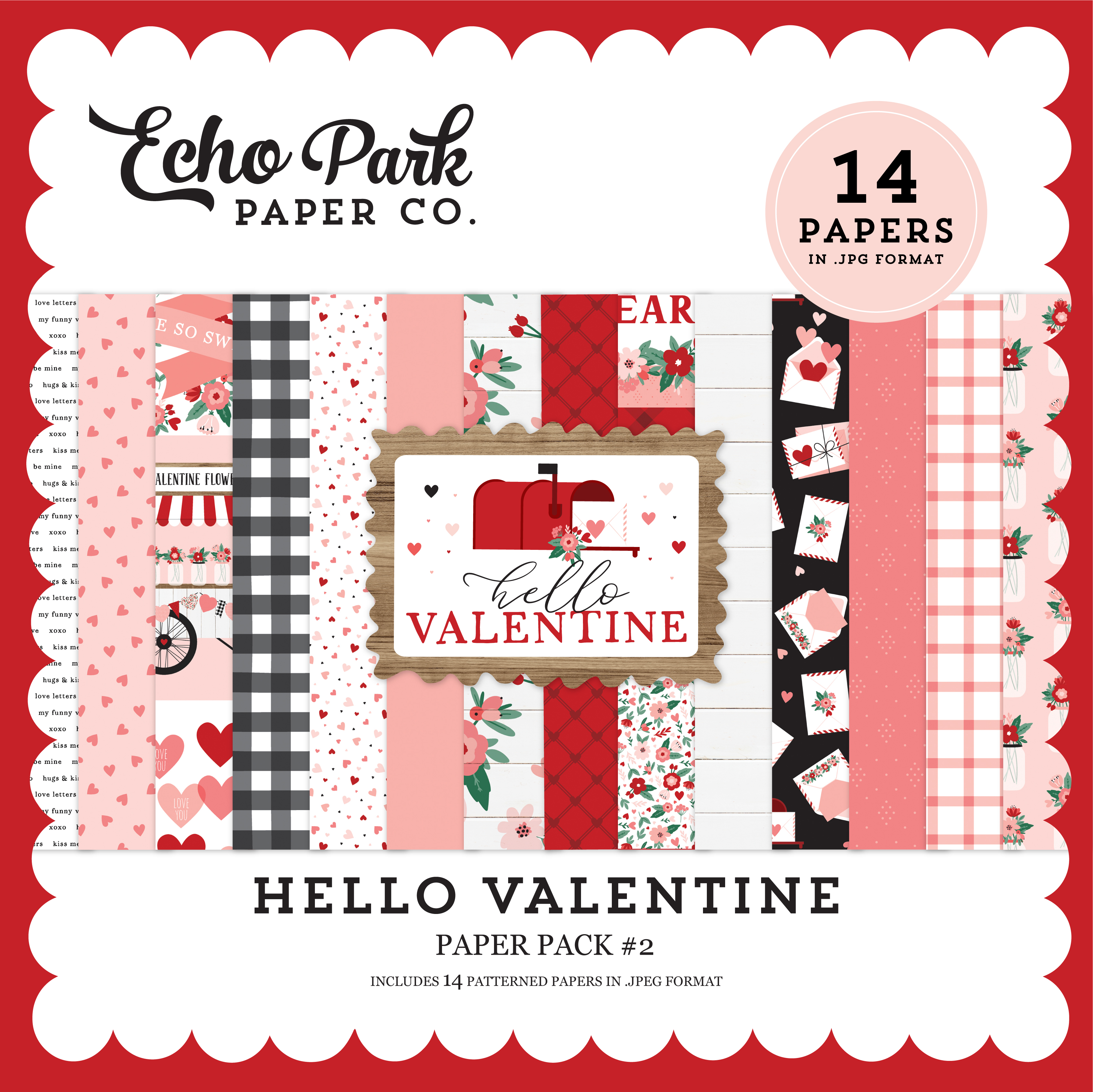 Hello Valentine Paper Pack #2 - Snap Click Supply Co.