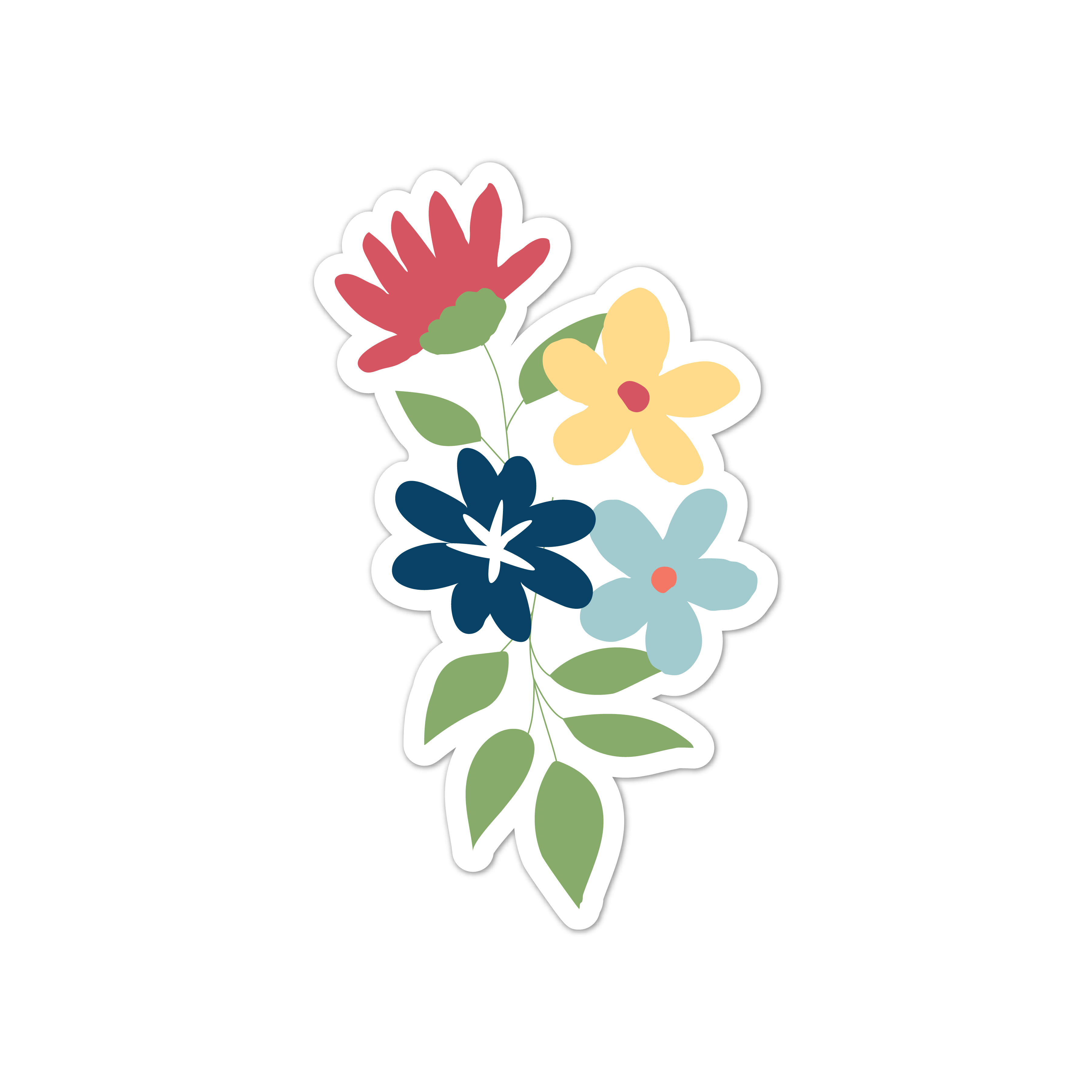Fancy Flowers Stickers to Download/Print & Cut!
