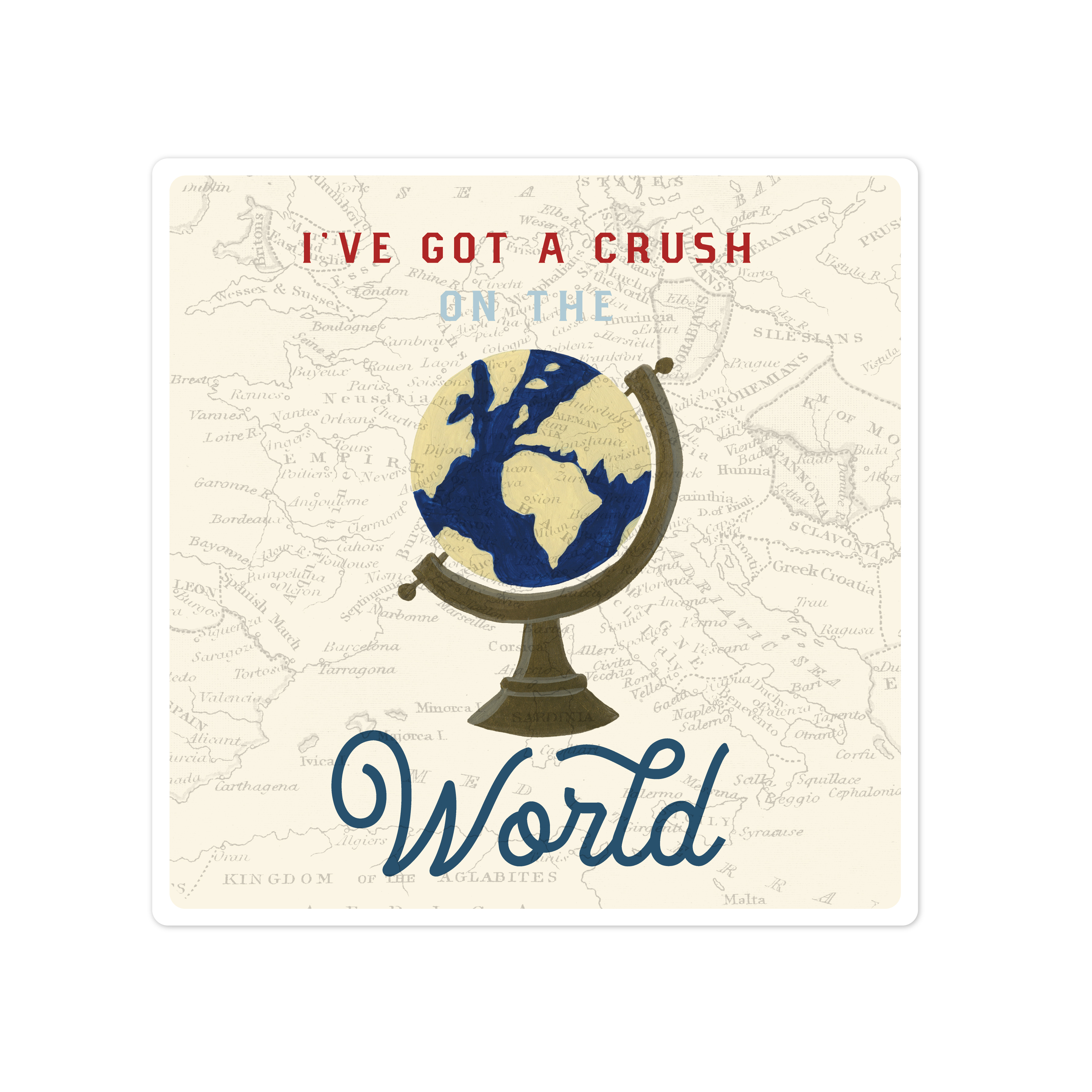 Crush On The World Print And Cut File