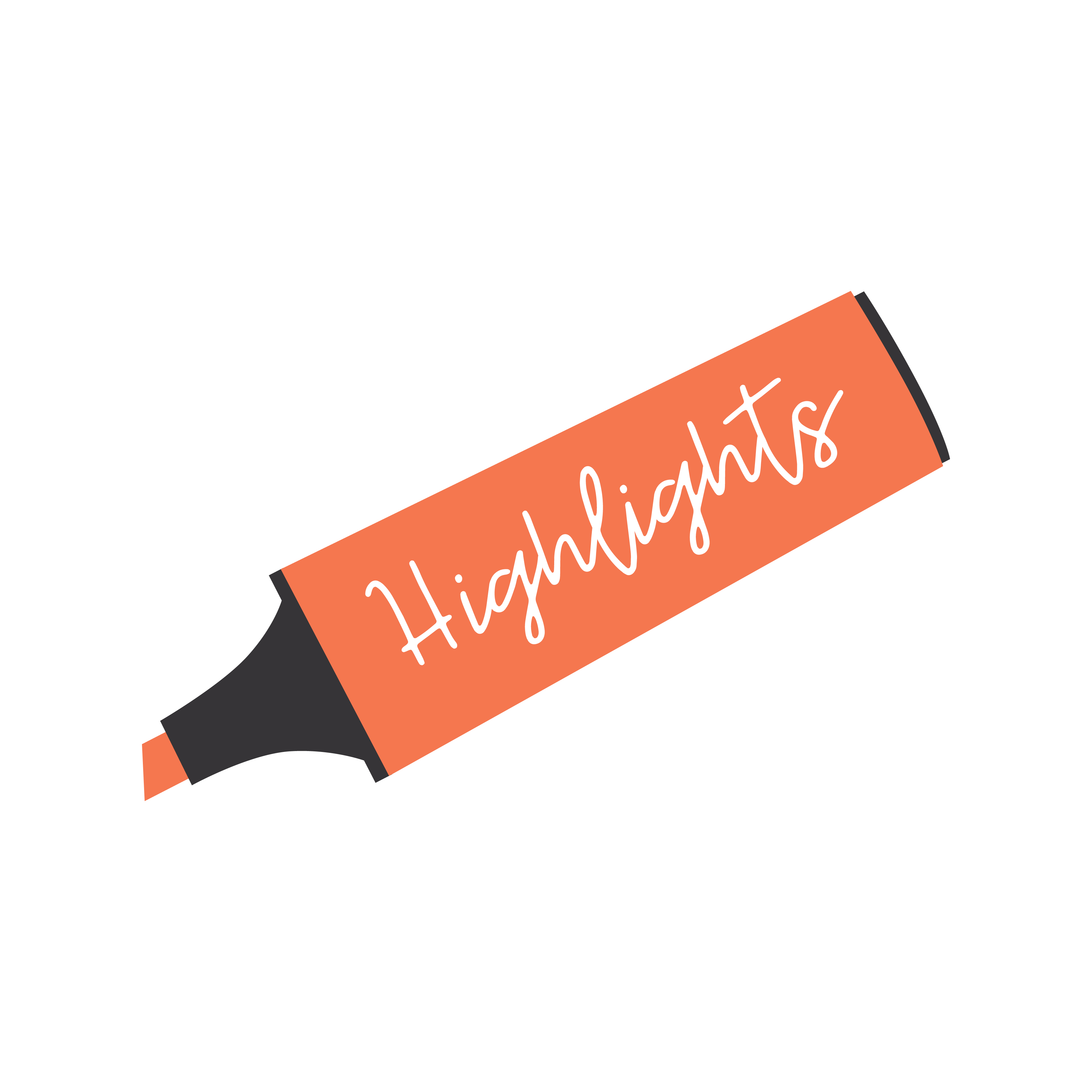 Orange Highlighter SVG Cut File