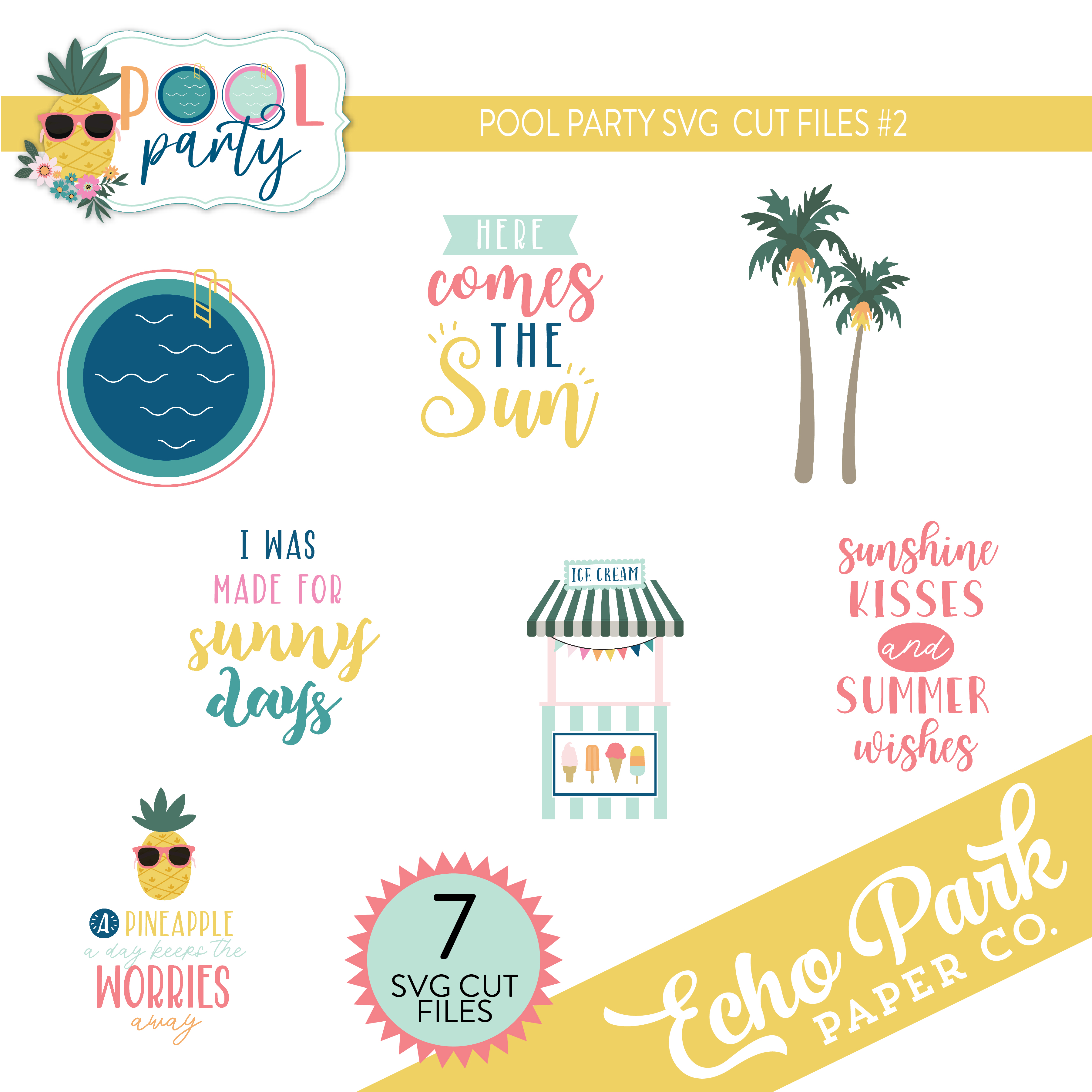 Pool Party #2 Group SVG Cut Files