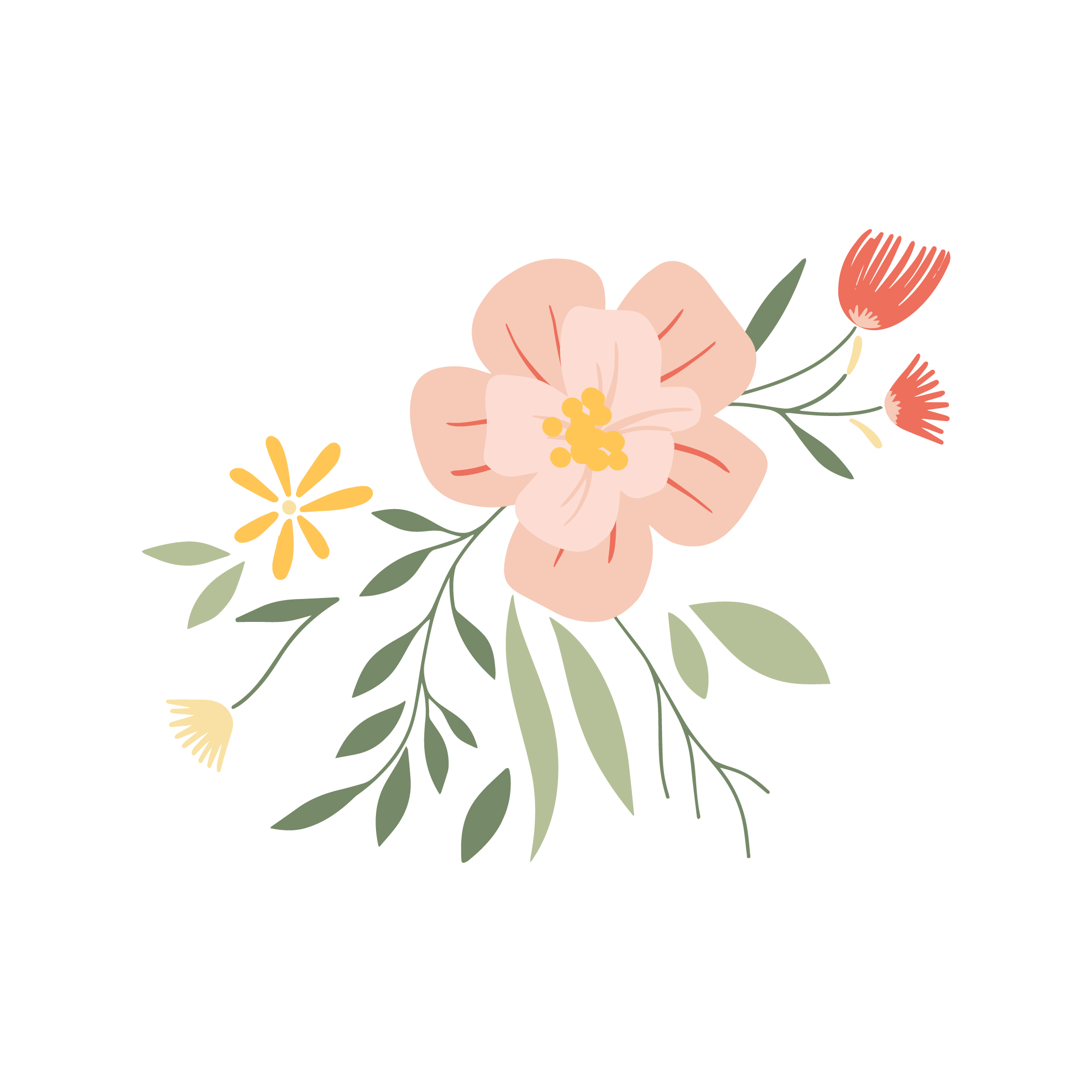 Flower Cluster #2 SVG Cut File - Snap Click Supply Co.