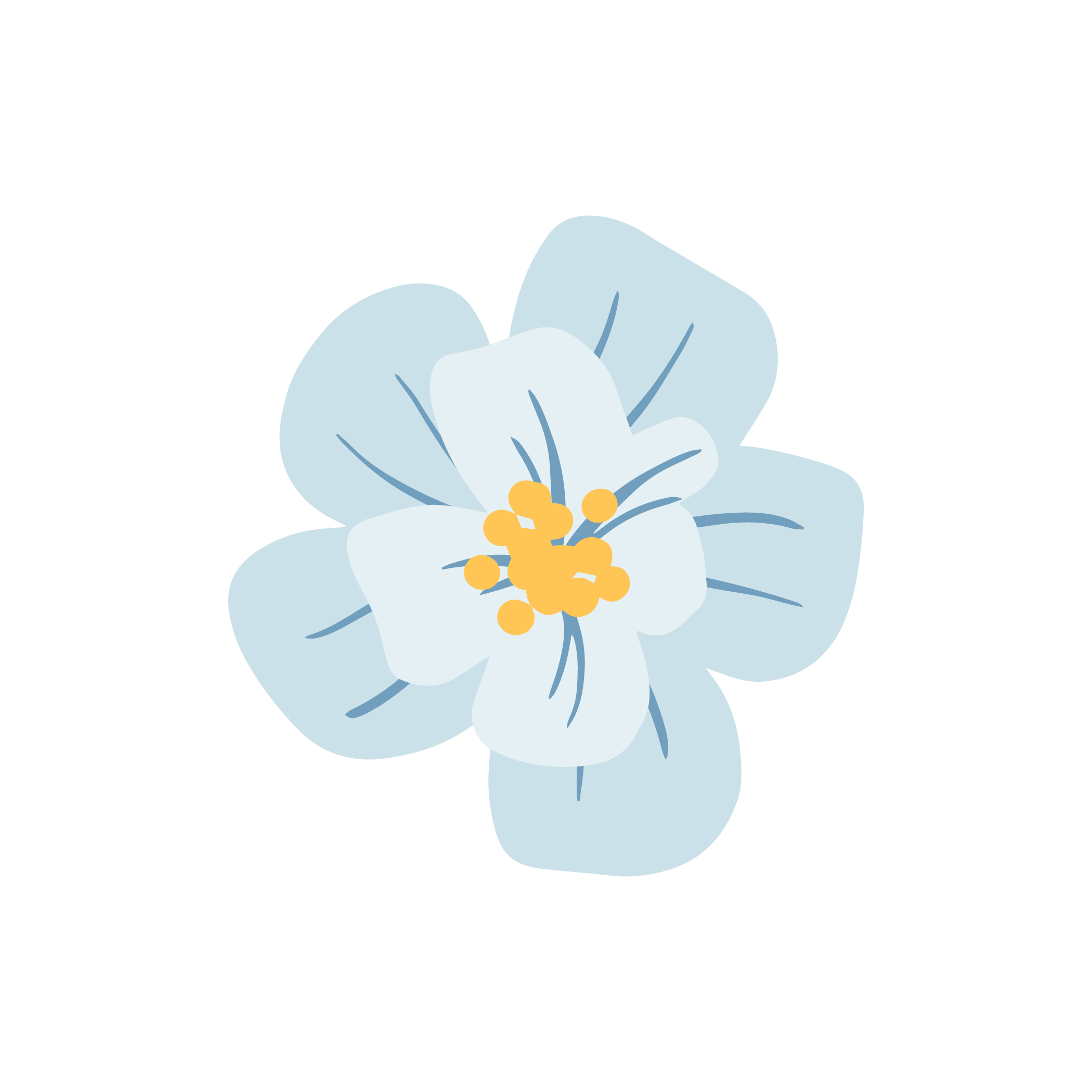 Blue Flower SVG Cut File