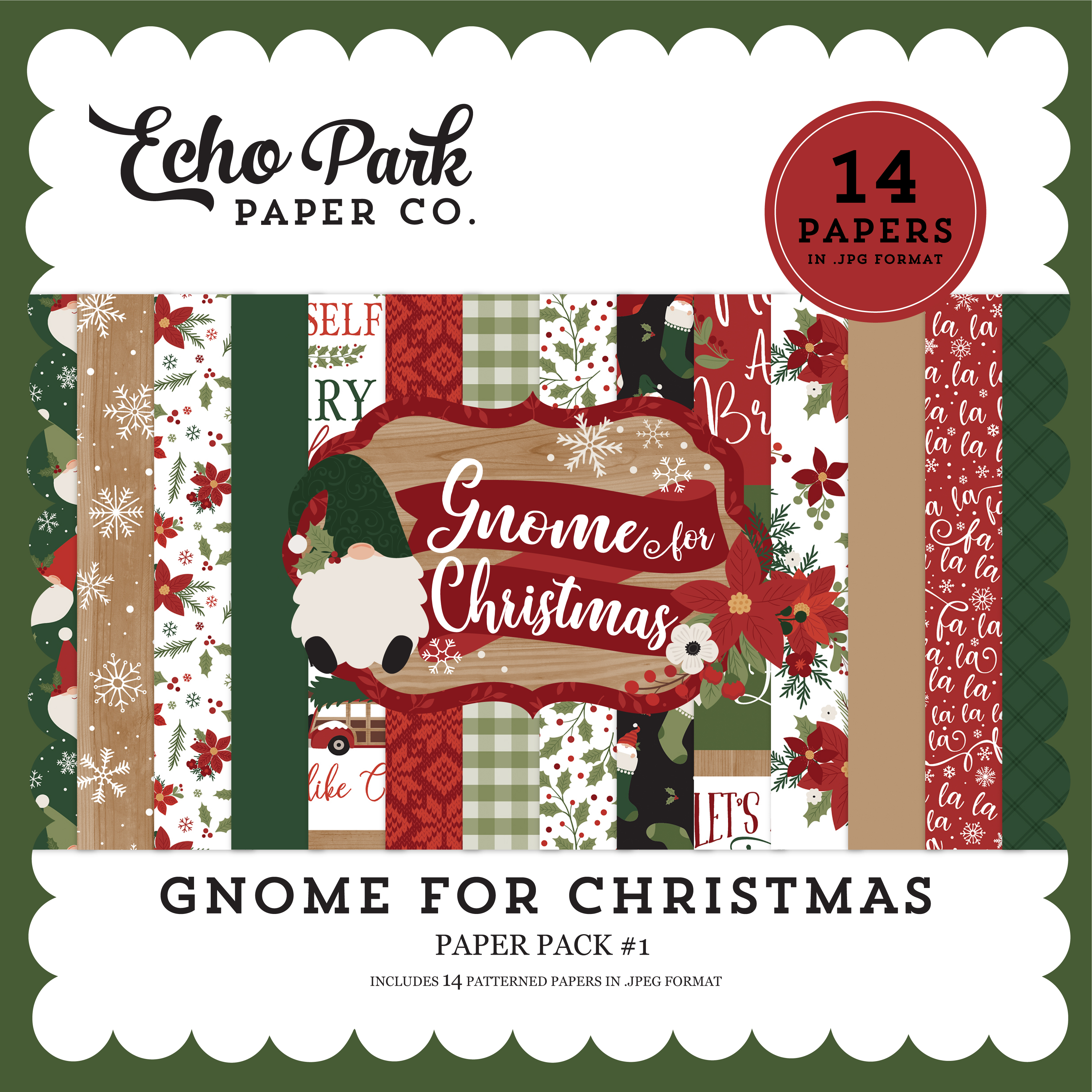 Gnome For Christmas Paper Pack #1
