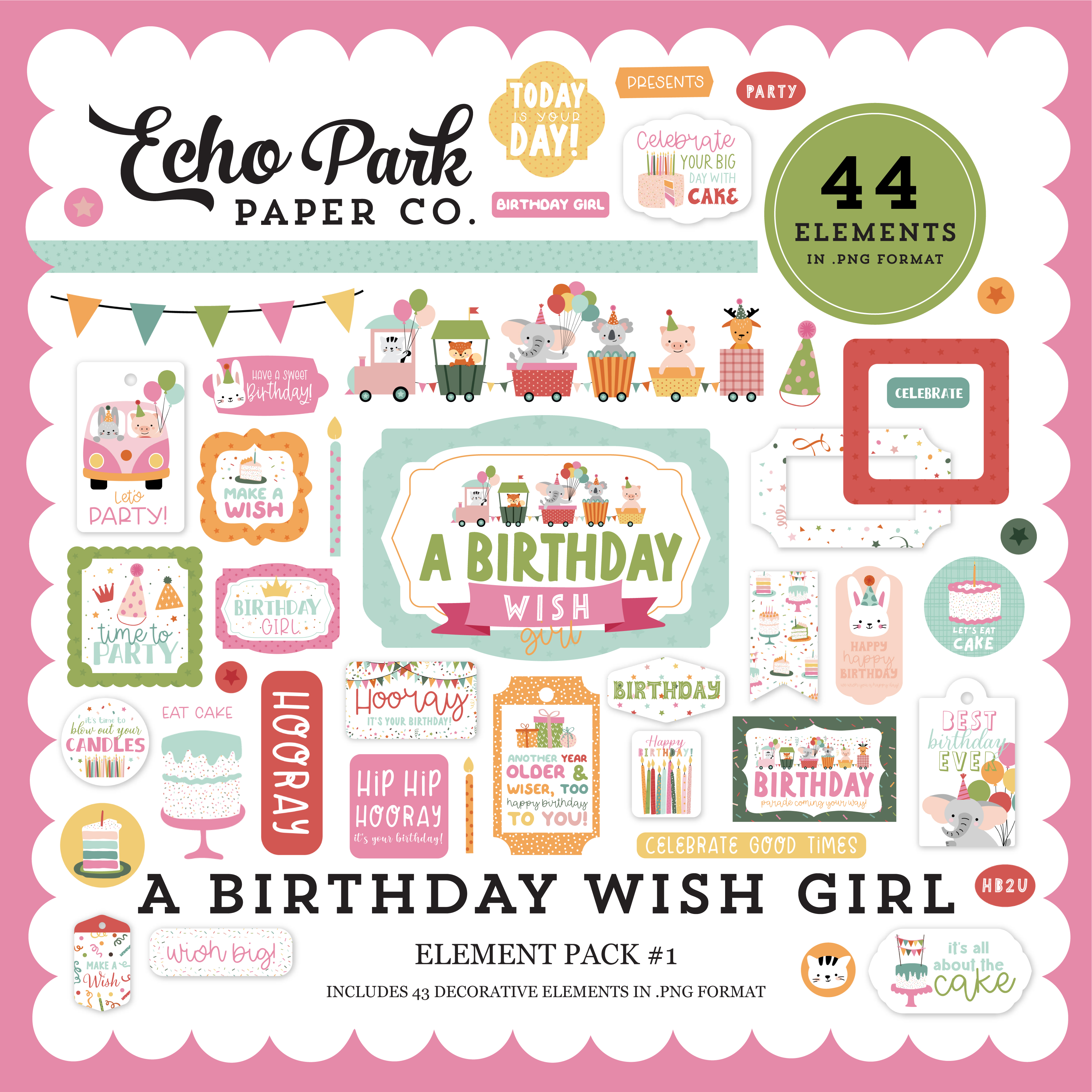A Birthday Wish Girl Element Pack #1