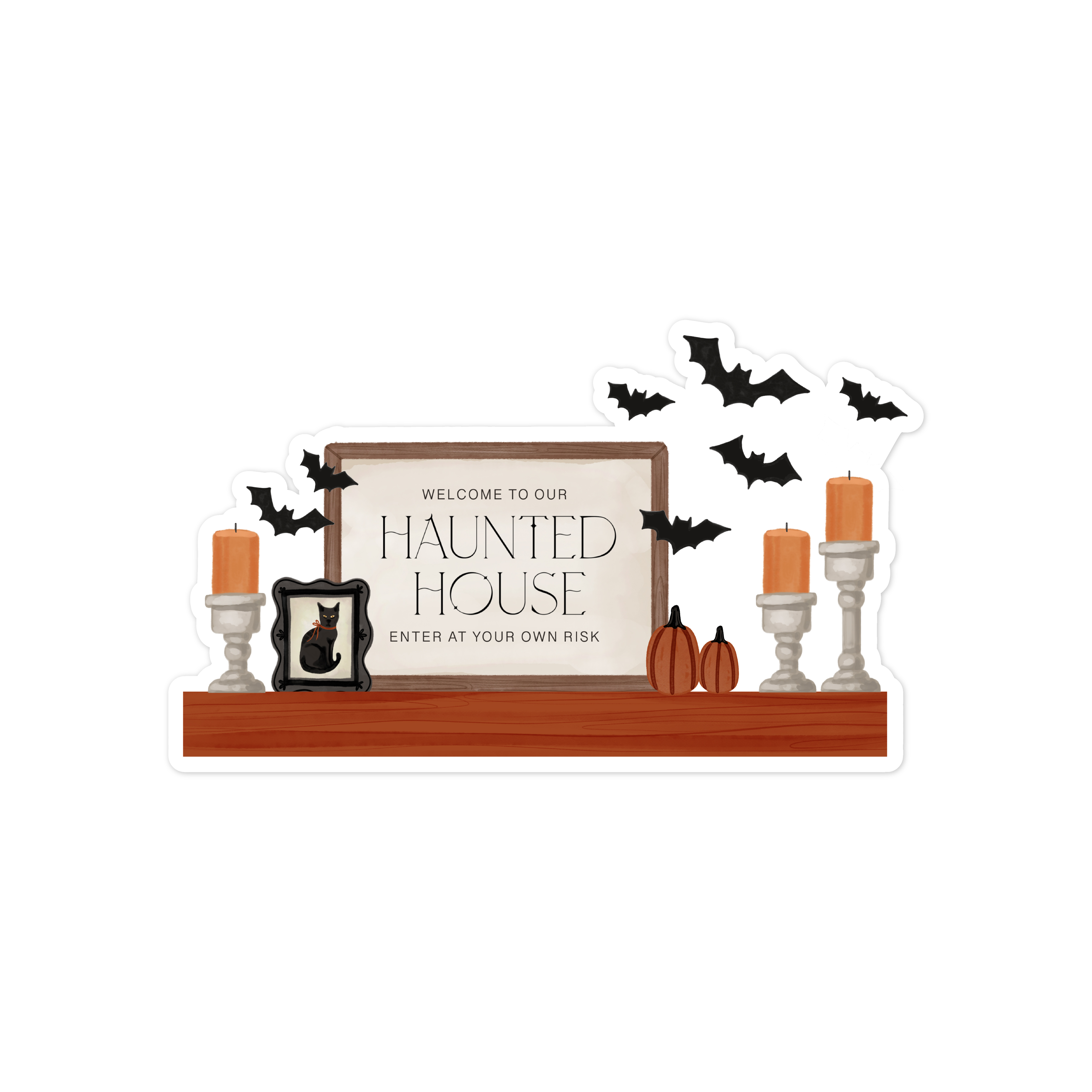 Welcome to Our Haunted House Print and Cut File