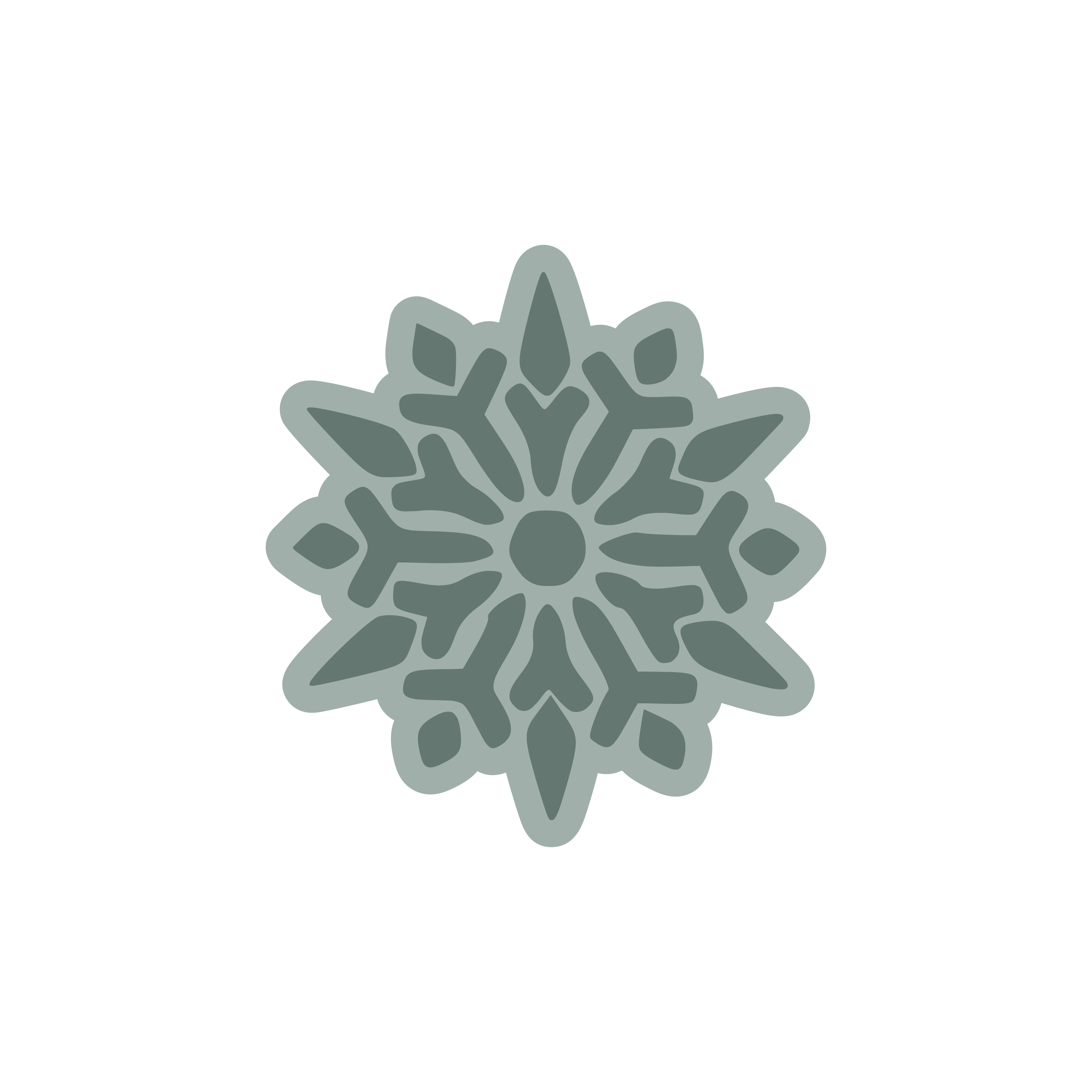 Green Snowflake 2 SVG Cut File