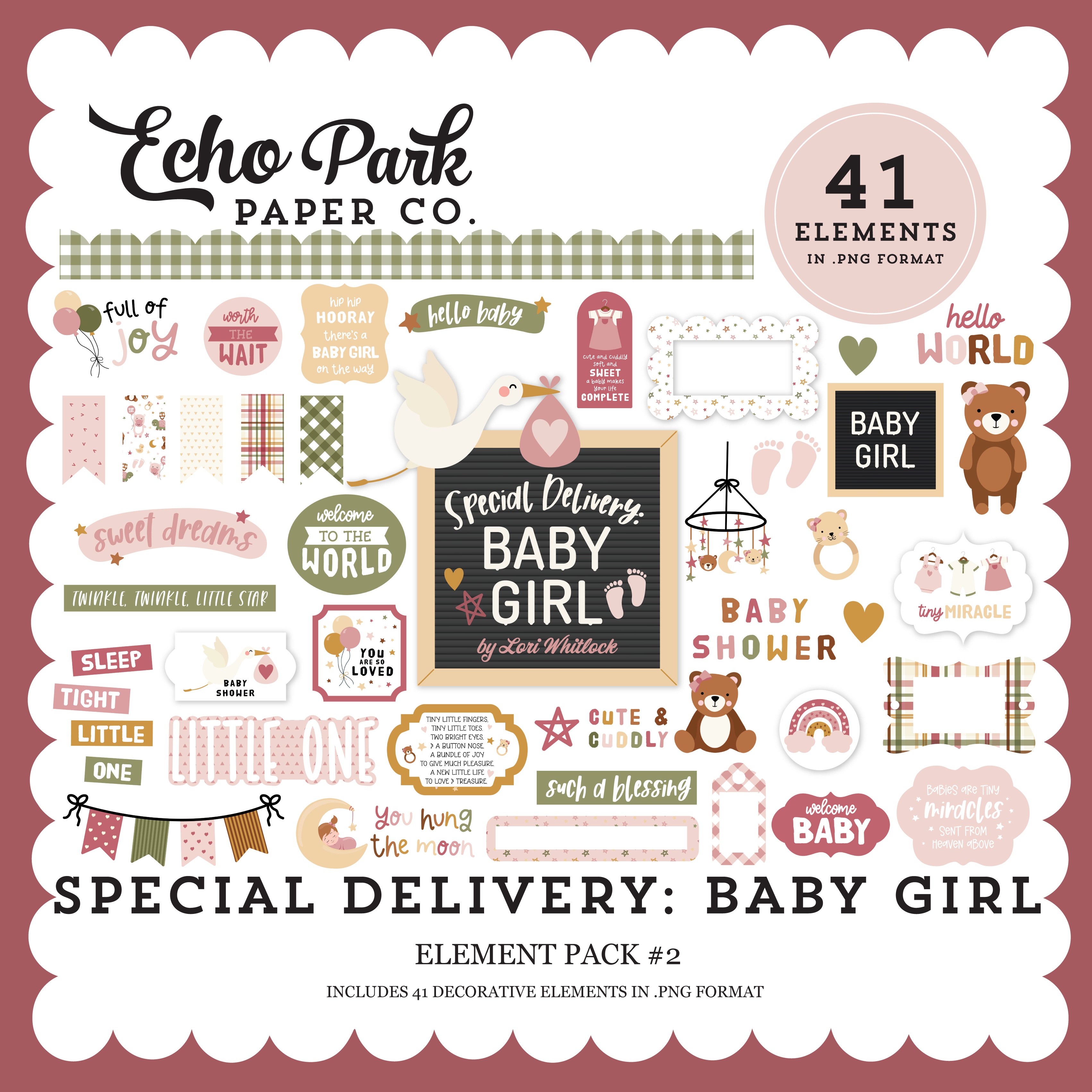 Special Delivery: Baby Girl Element Pack #2
