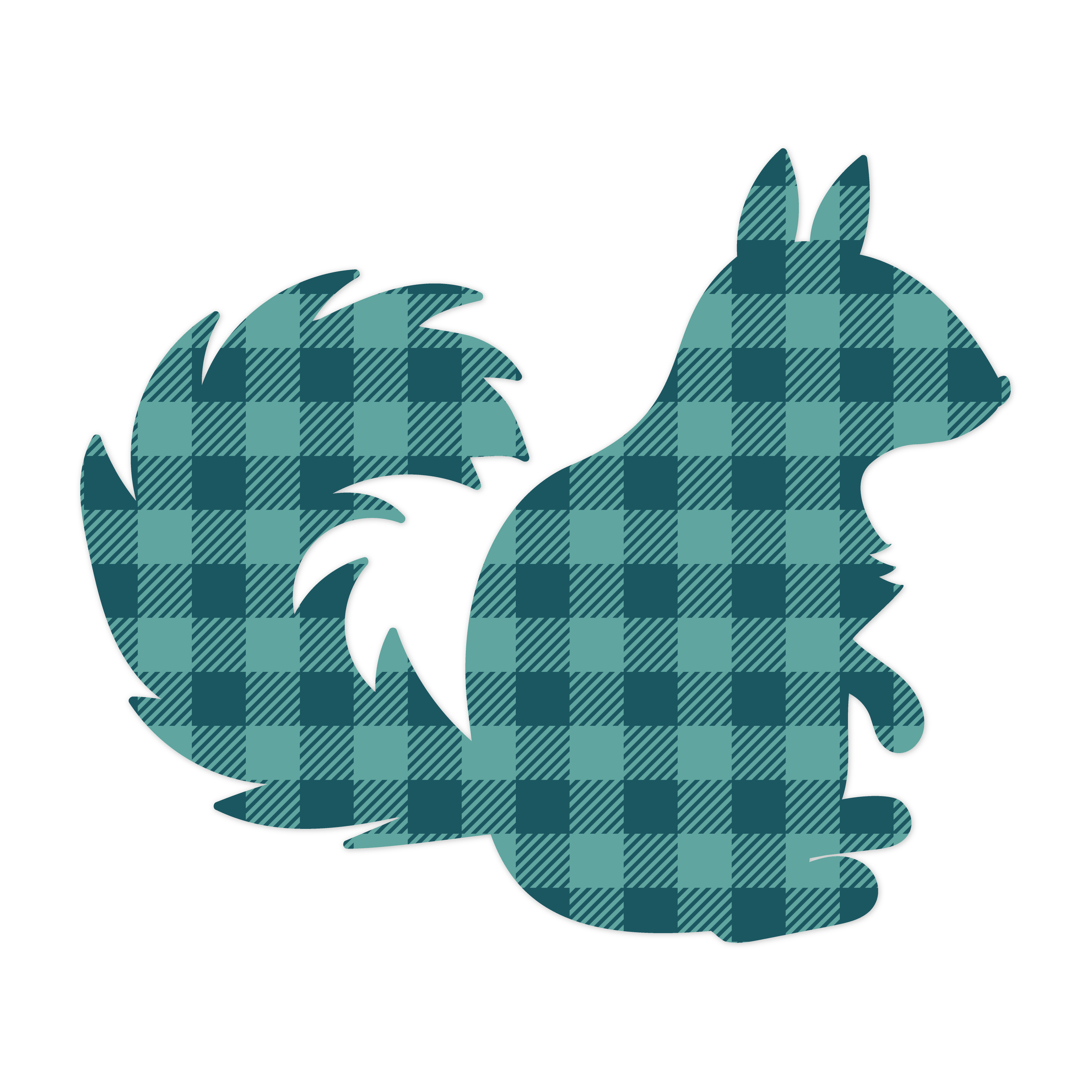 Plaid Squirrel Print and Cut File