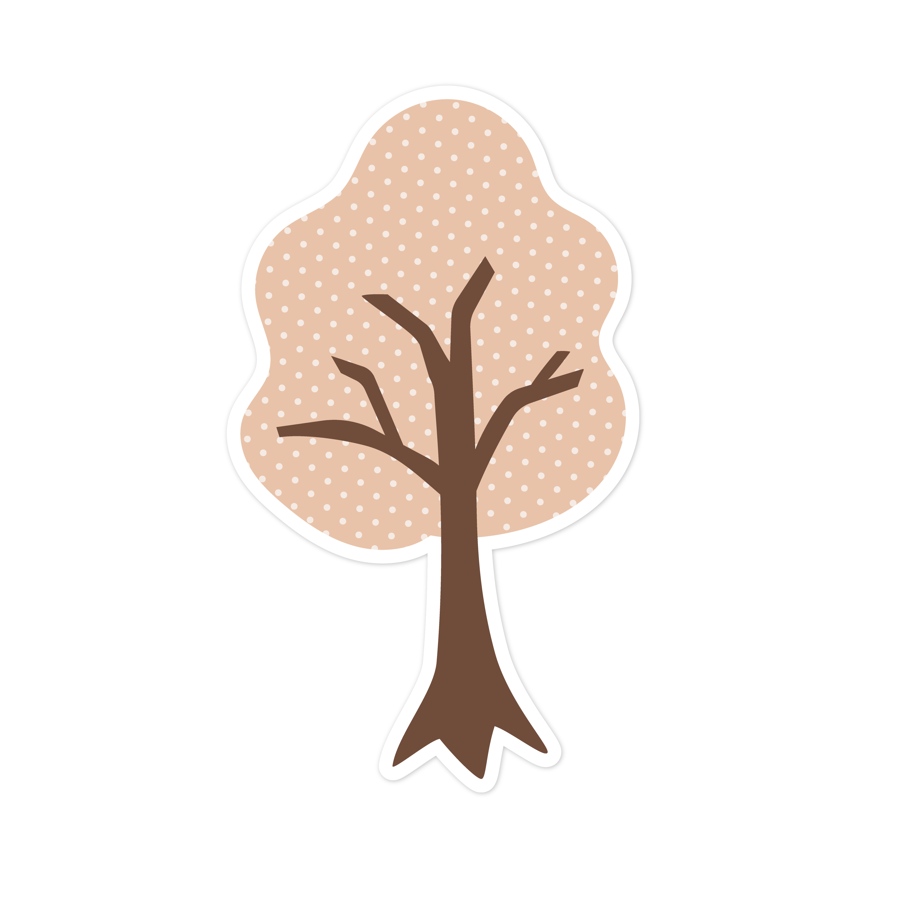 Polka Dot Tree Print and Cut File