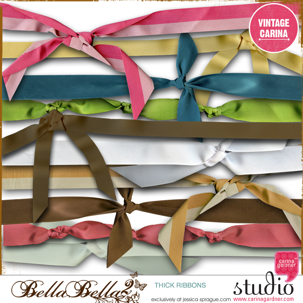 BELLA BELLA 2 Thick Ribbon Set - Snap Click Supply Co.