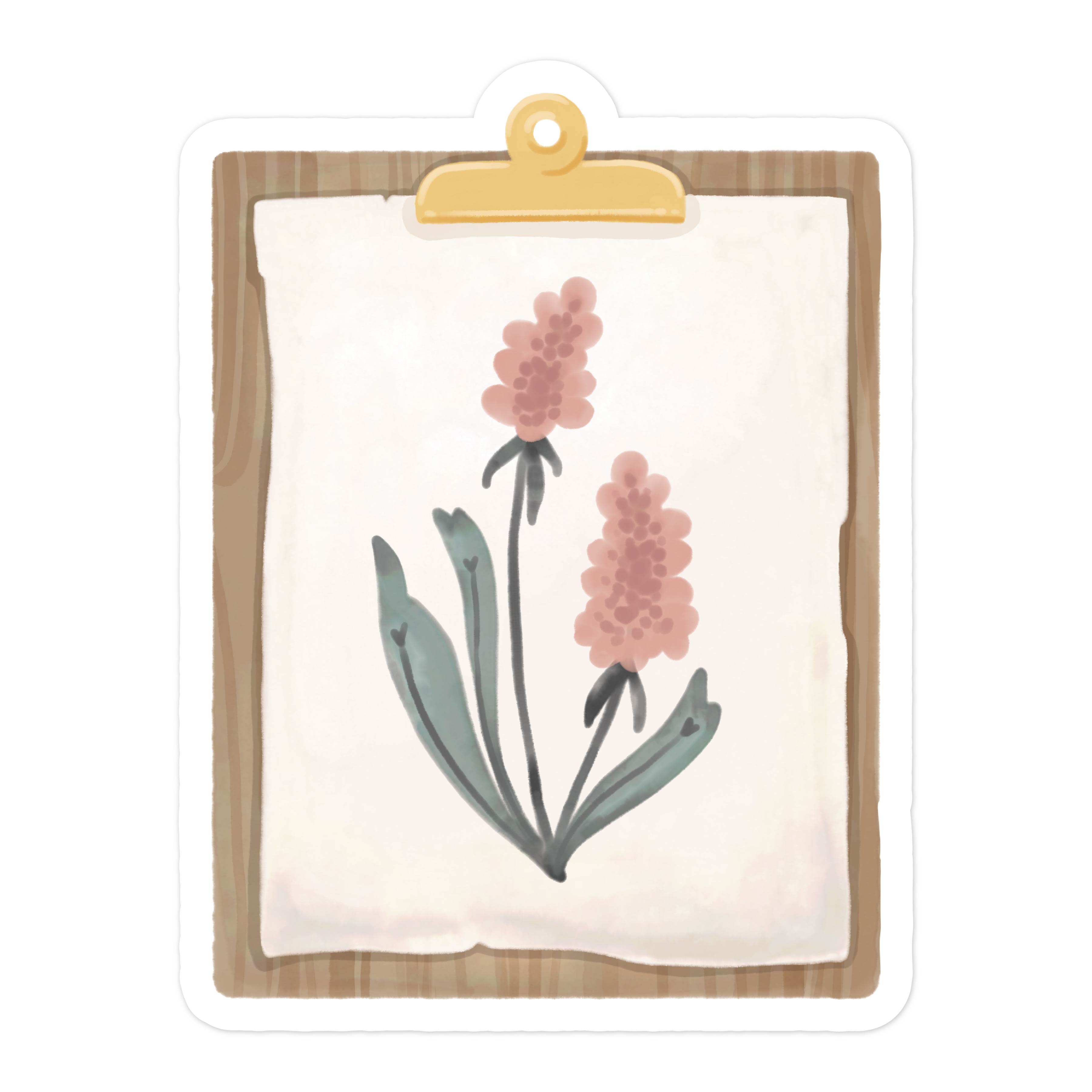 Flower Clipboard Print and Cut File