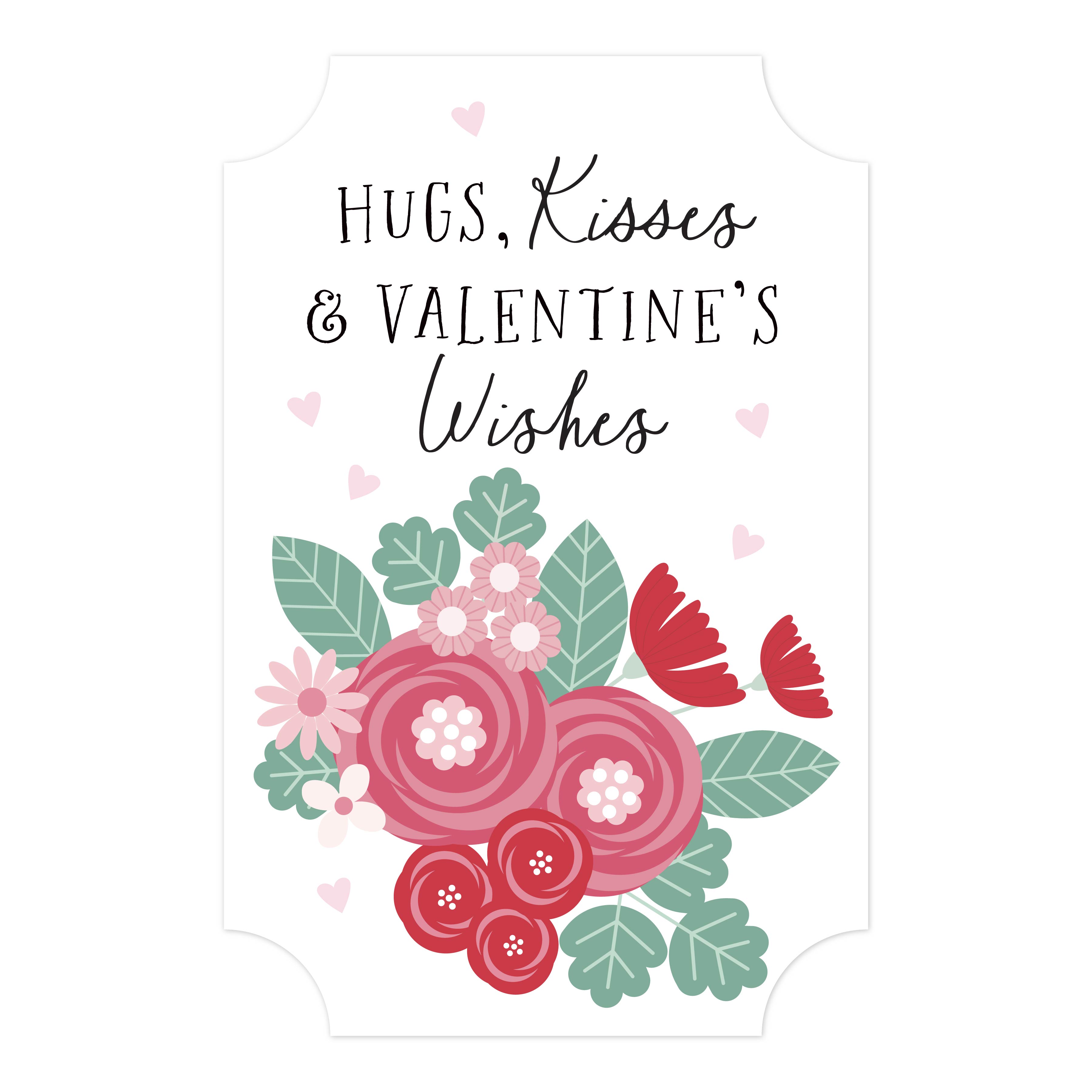 Hug, Kisses, and Wishes Print and Cut File