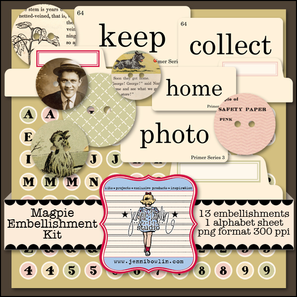 Magpie Embellishment Kit