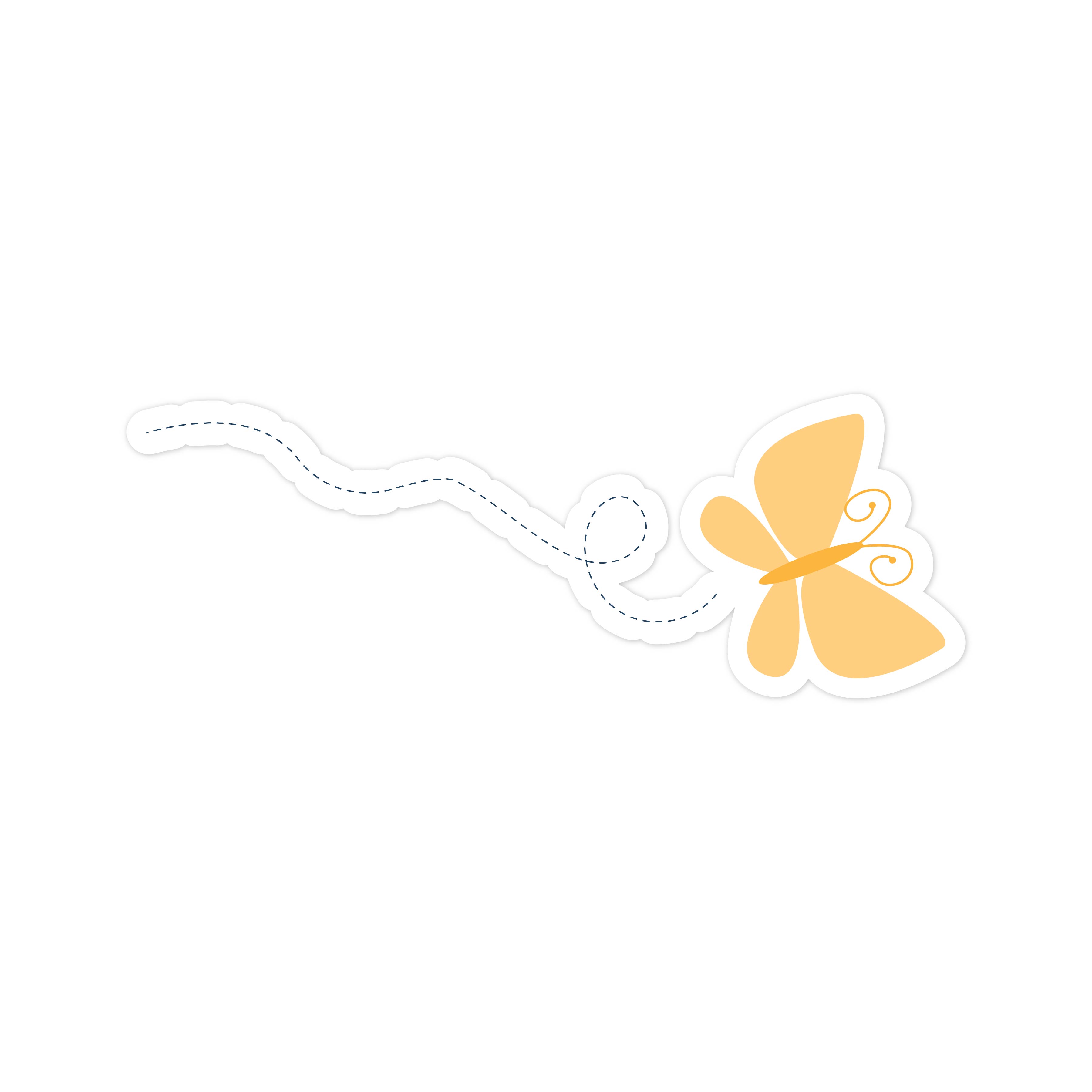 Happy Butterfly Print and Cut File