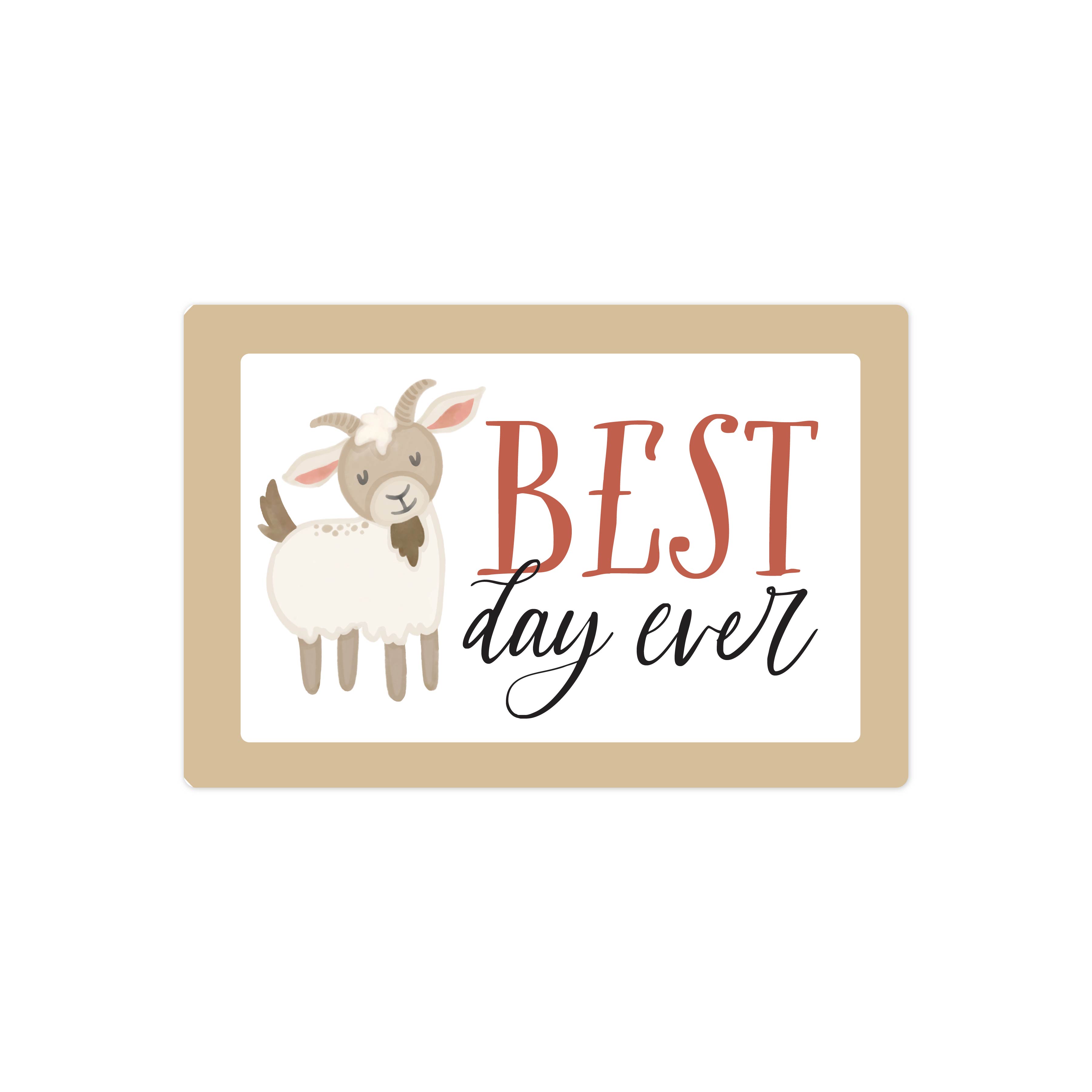 Best Day Ever Goat Print and Cut File