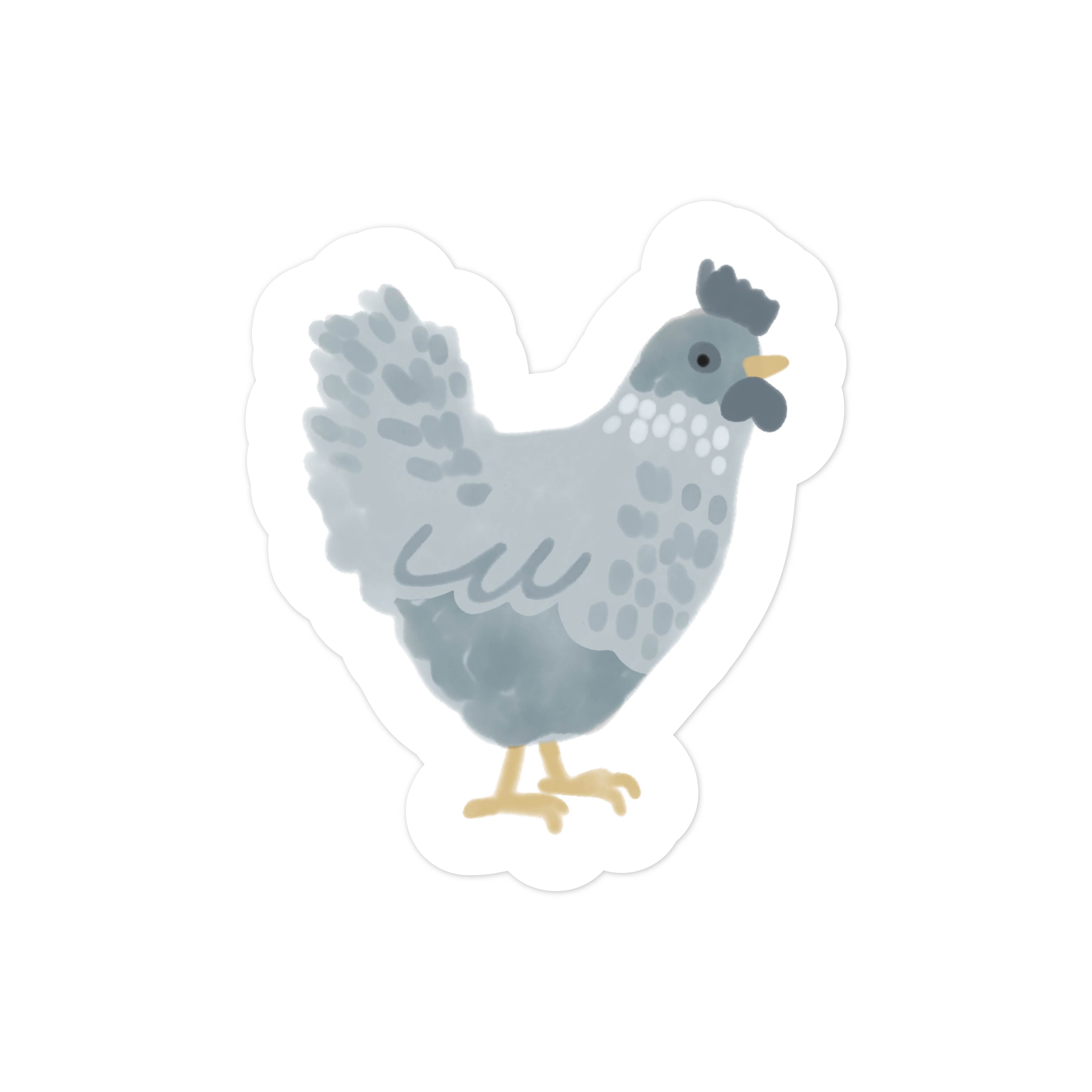 Grey Chicken Print and Cut File