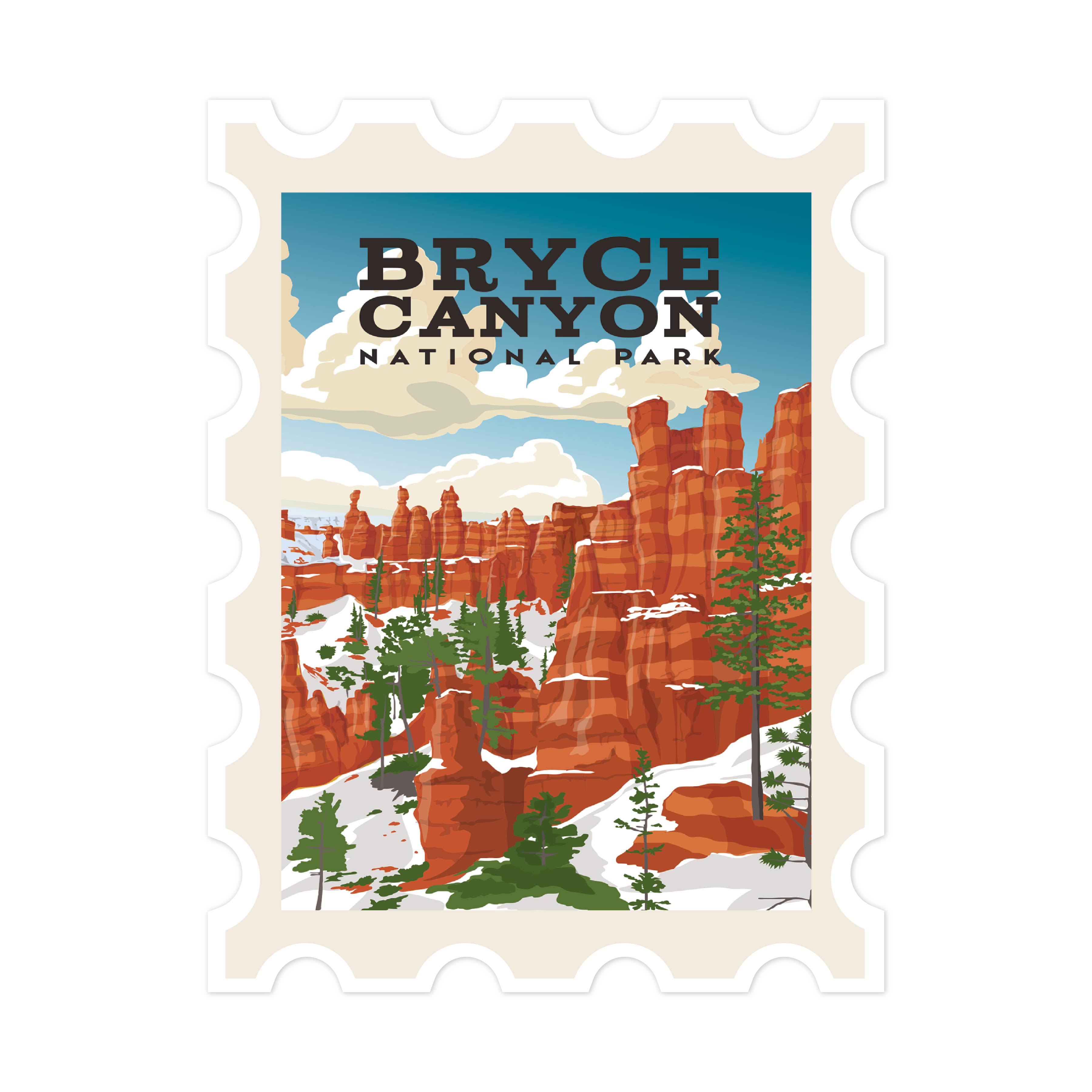 Bryce Canyon Postage Print and Cut File