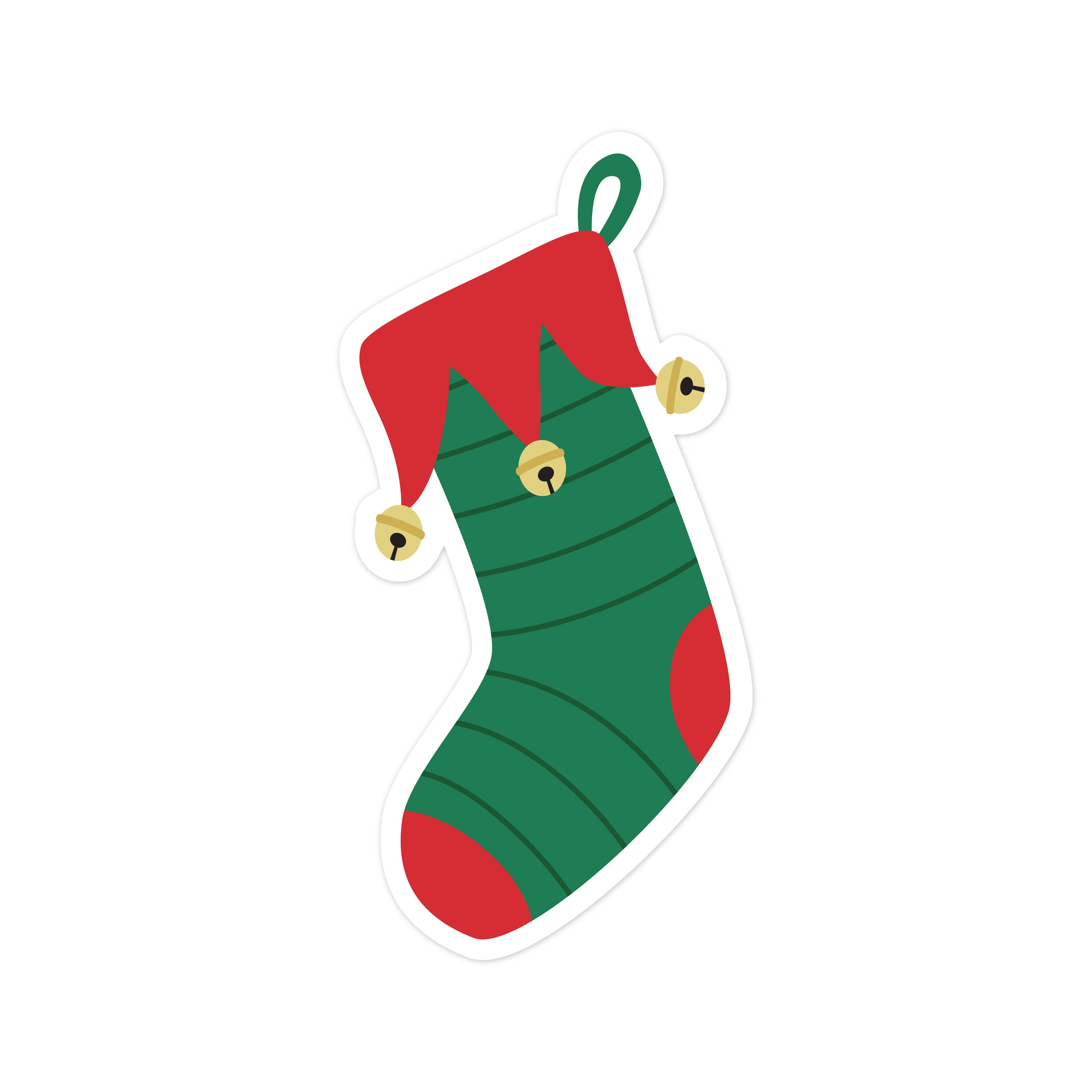 Jingle Bell Stocking Print and Cut File